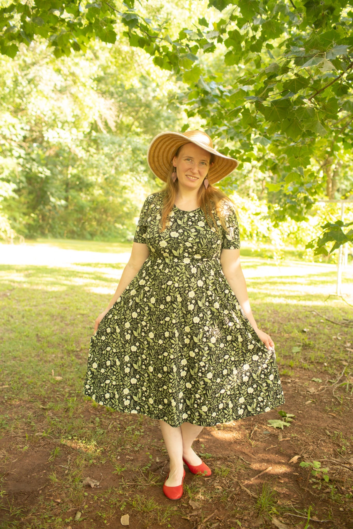 Pre-order "Blossoming Ivy" Cotton Homestead Midi Dress