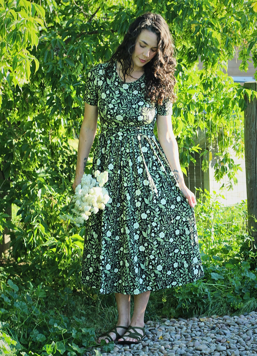 Pre-order "Blossoming Ivy" Cotton Homestead Midi Dress
