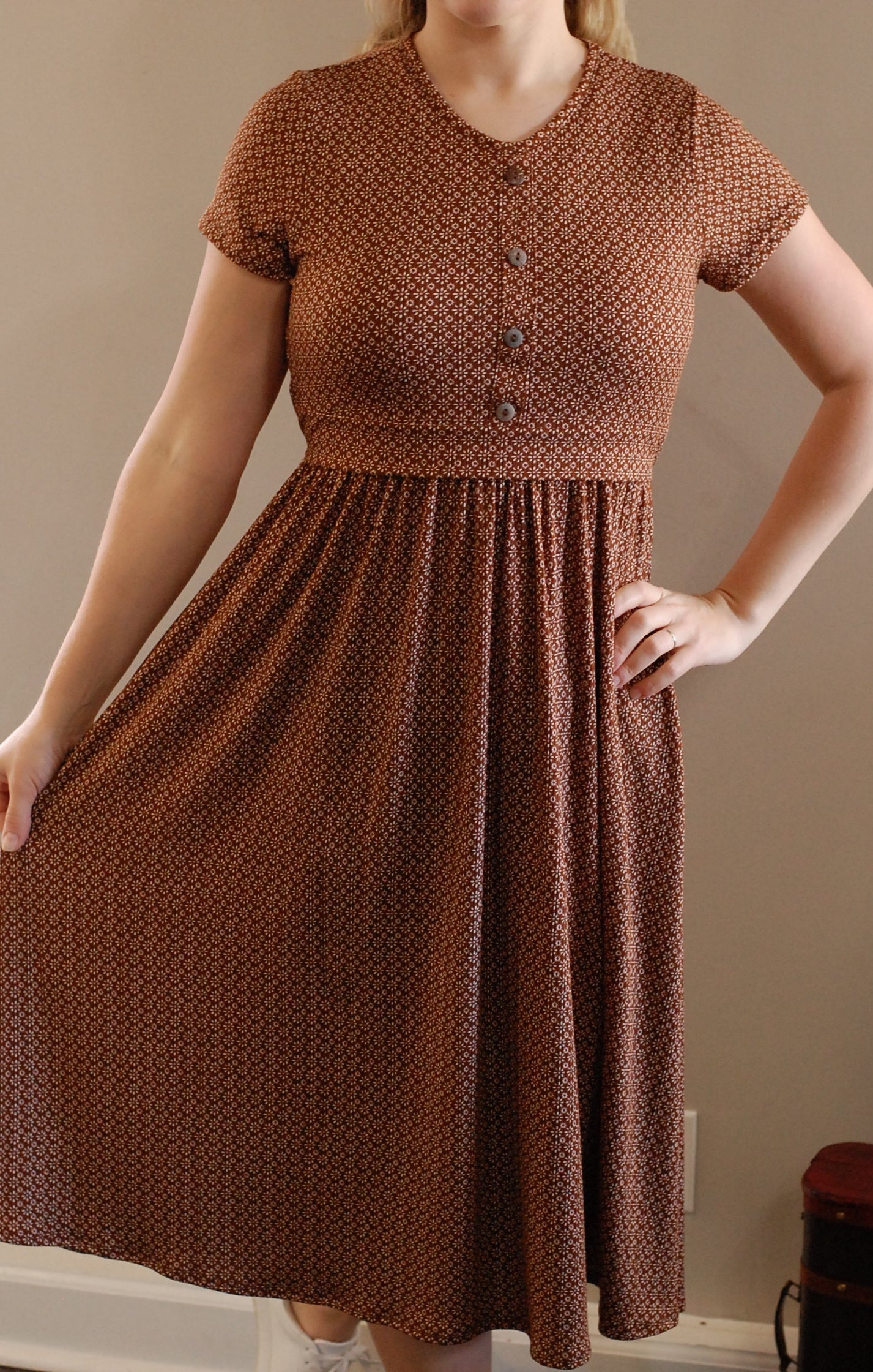 Simply Daisy Button Style Dress Nursing & Maternity Friendly