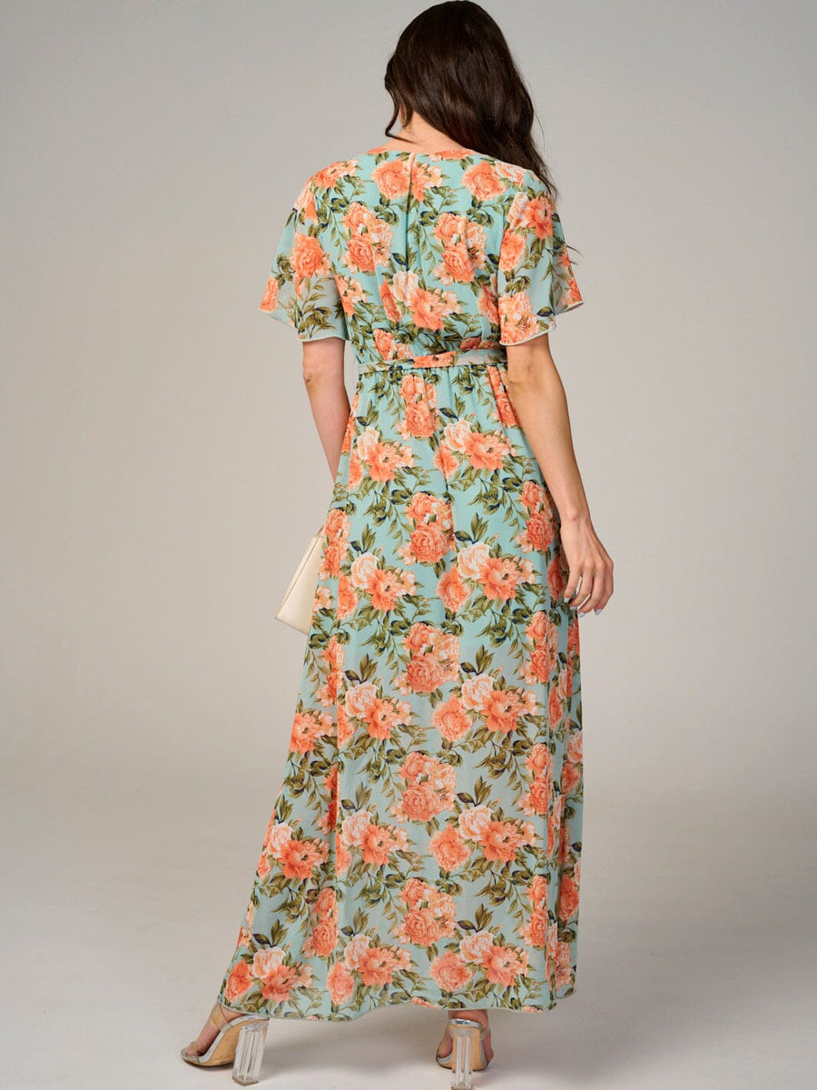 Sage Floral Maxi Dress