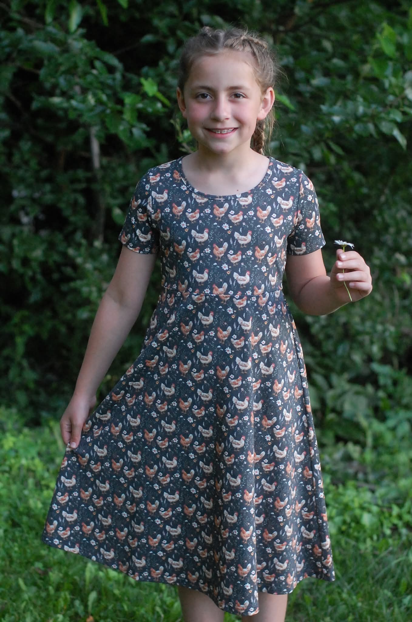 Pre-order Girls "Farmyard Bevy"  Cotton Dress