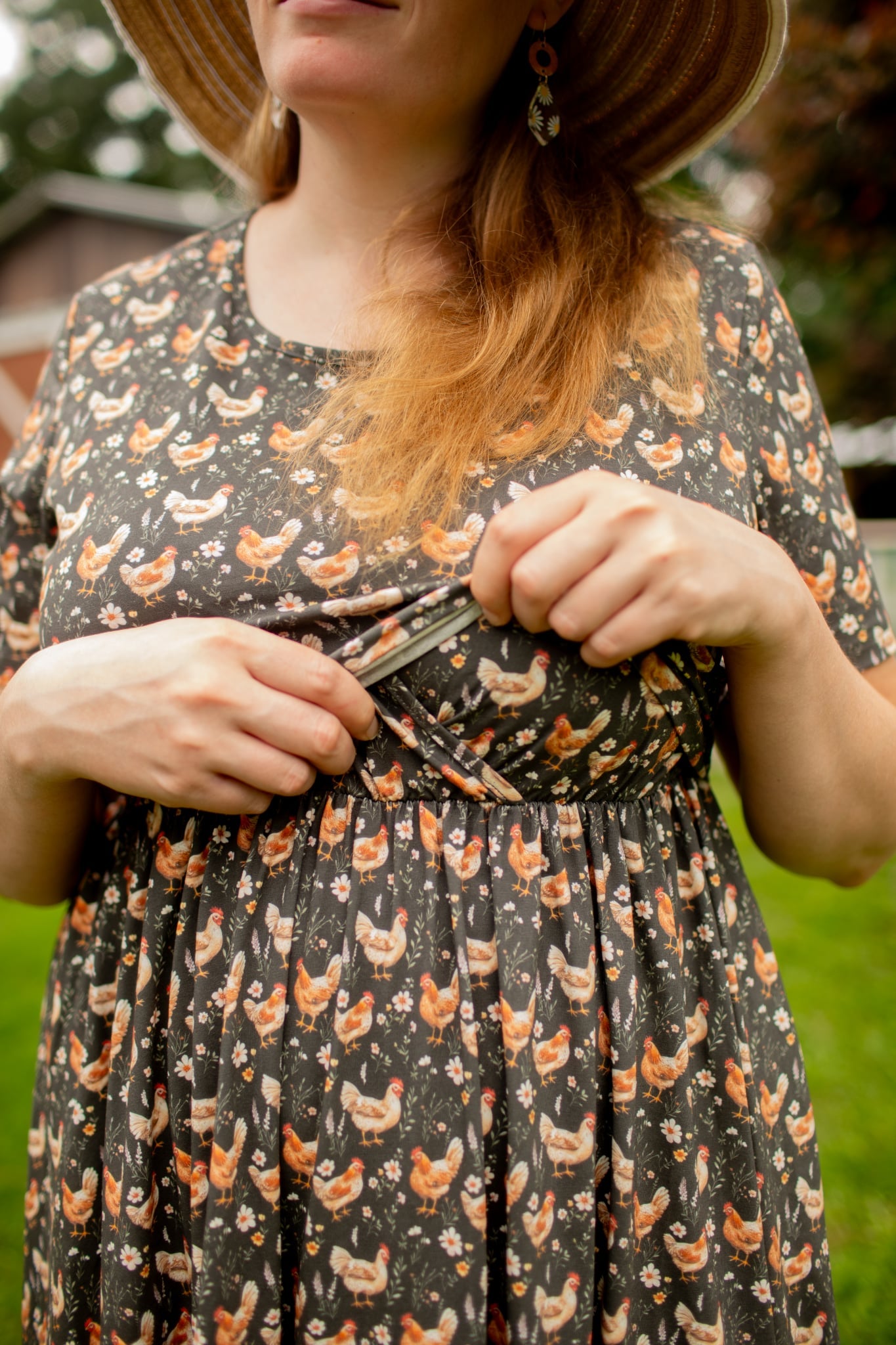 Pre-order "Farmyard Bevy" Cotton Maxi Dress