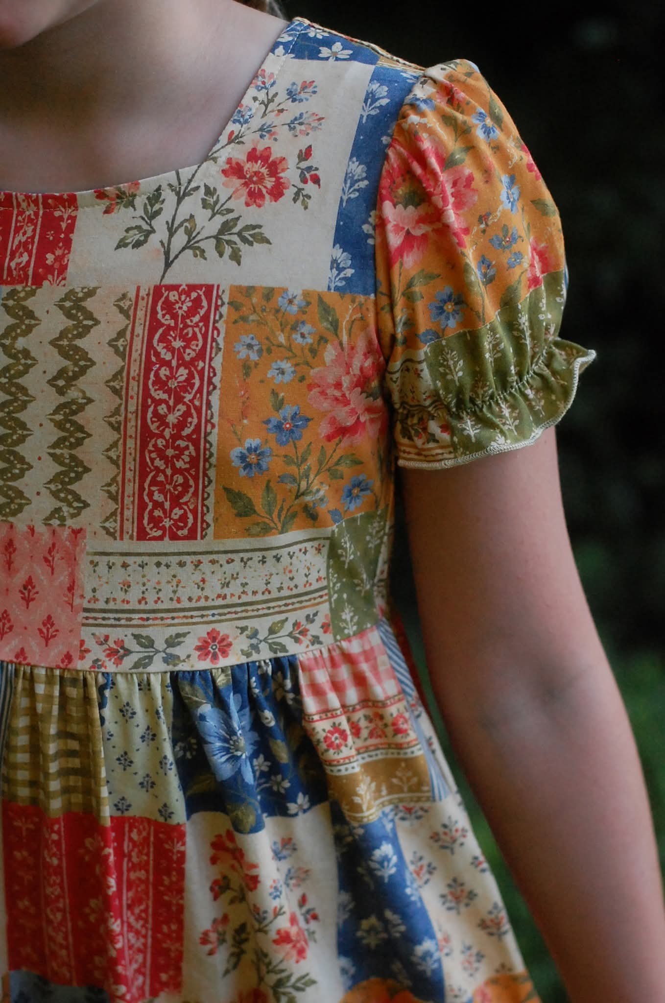 Pre-order Girls "Heritage Patchwork"  Cotton Tiered Dress