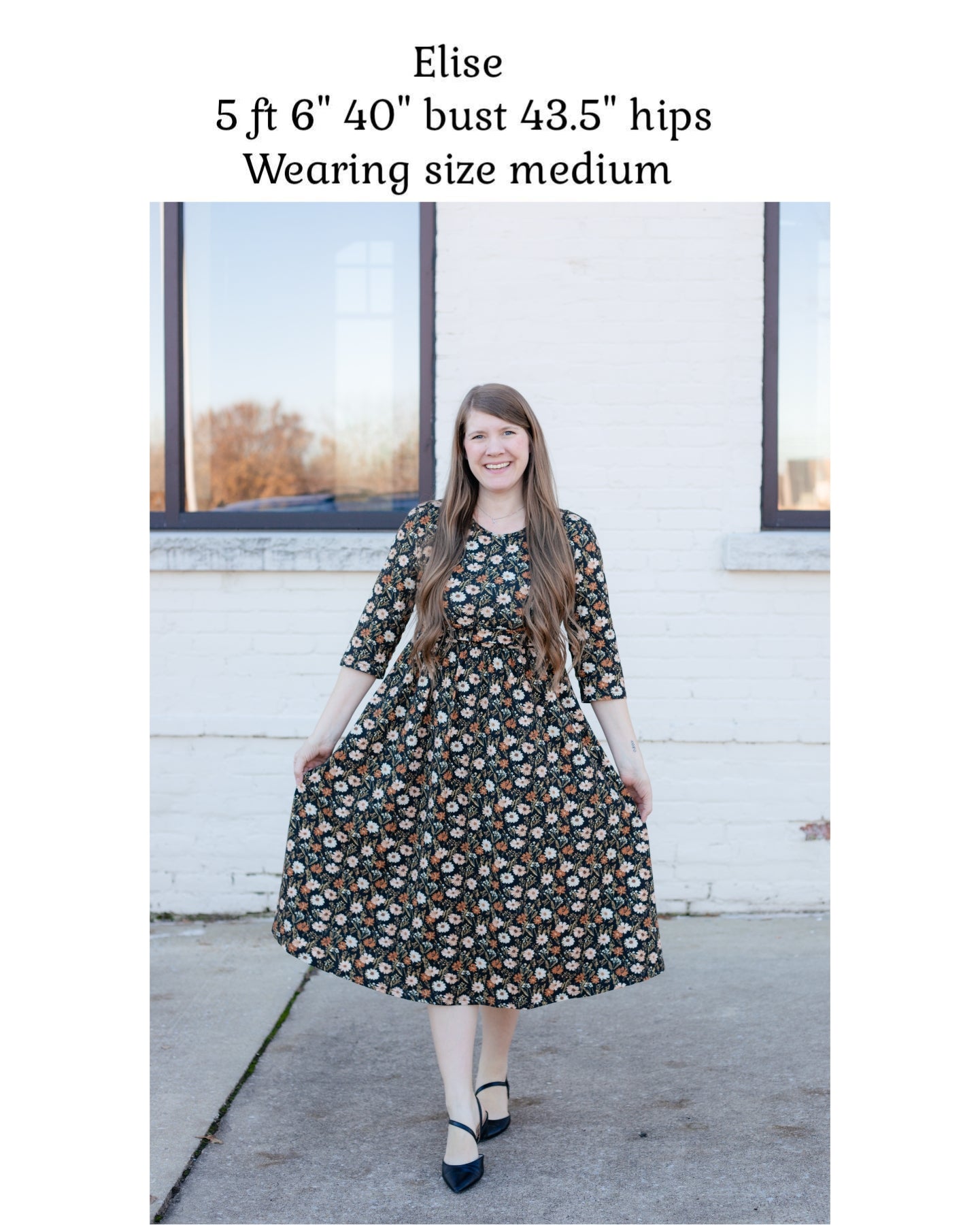 Autumn Blooms Cotton Homestead Midi Dress