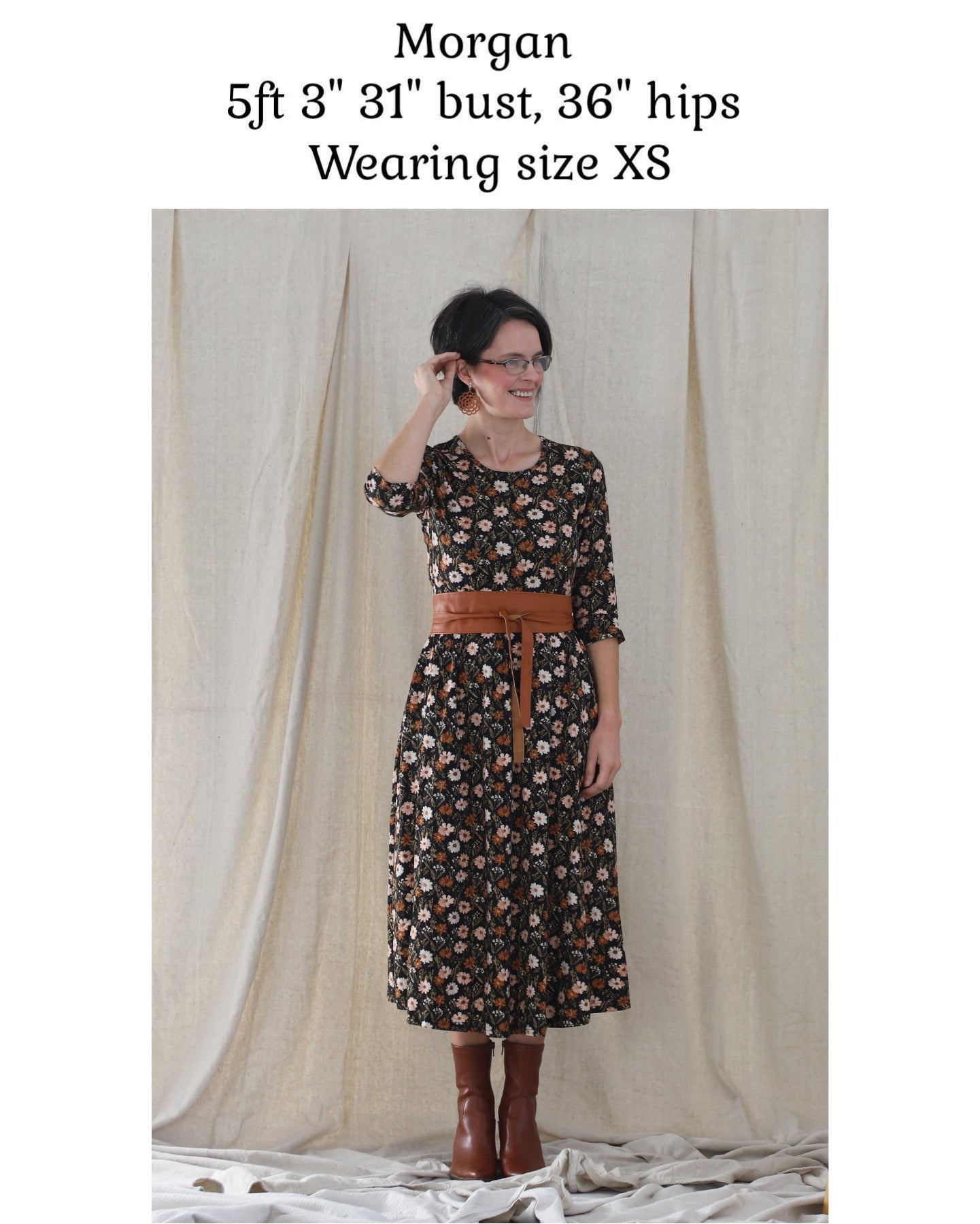 Autumn Blooms Cotton Homestead Midi Dress