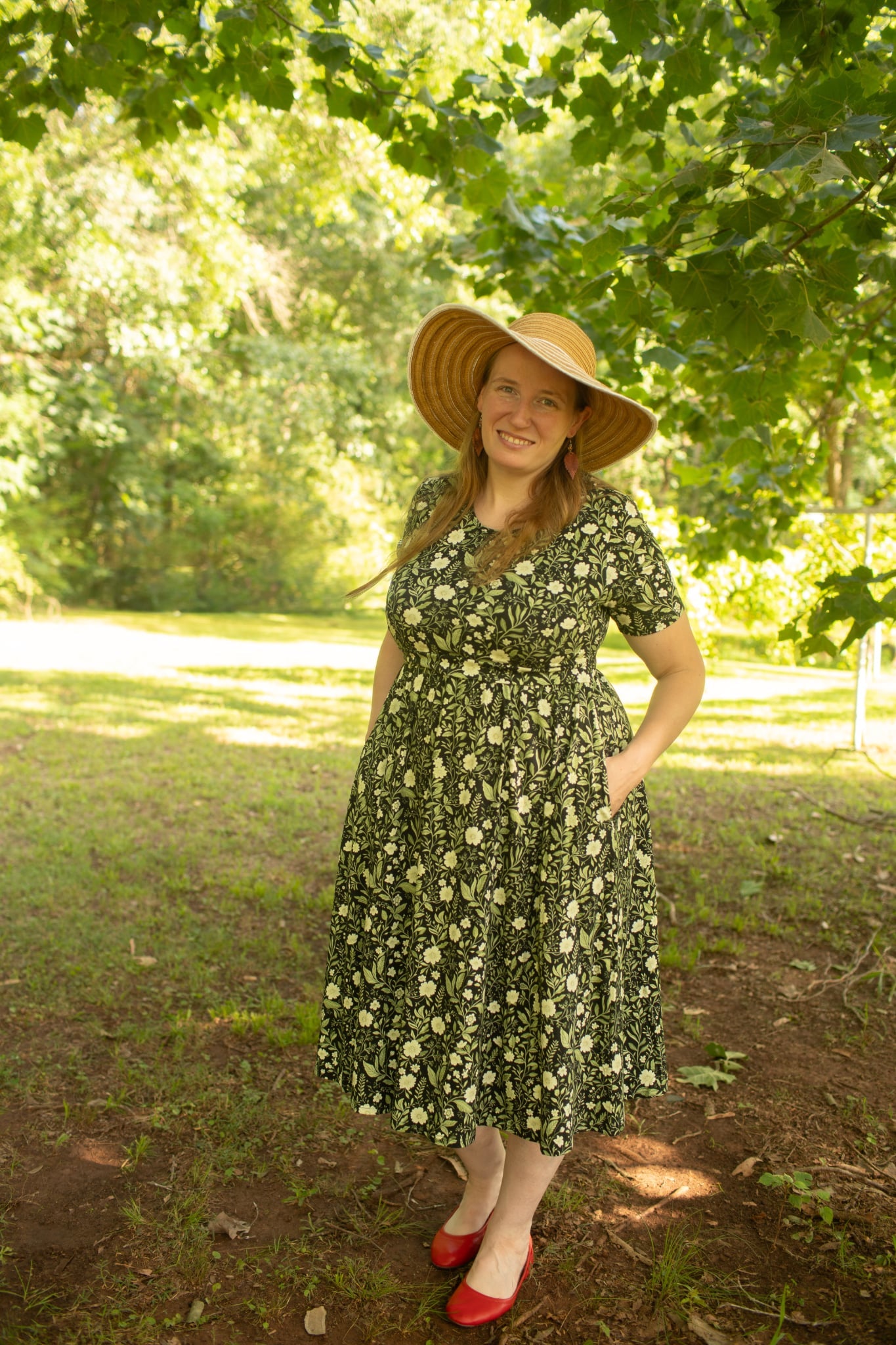 Pre-order "Blossoming Ivy" Cotton Homestead Midi Dress