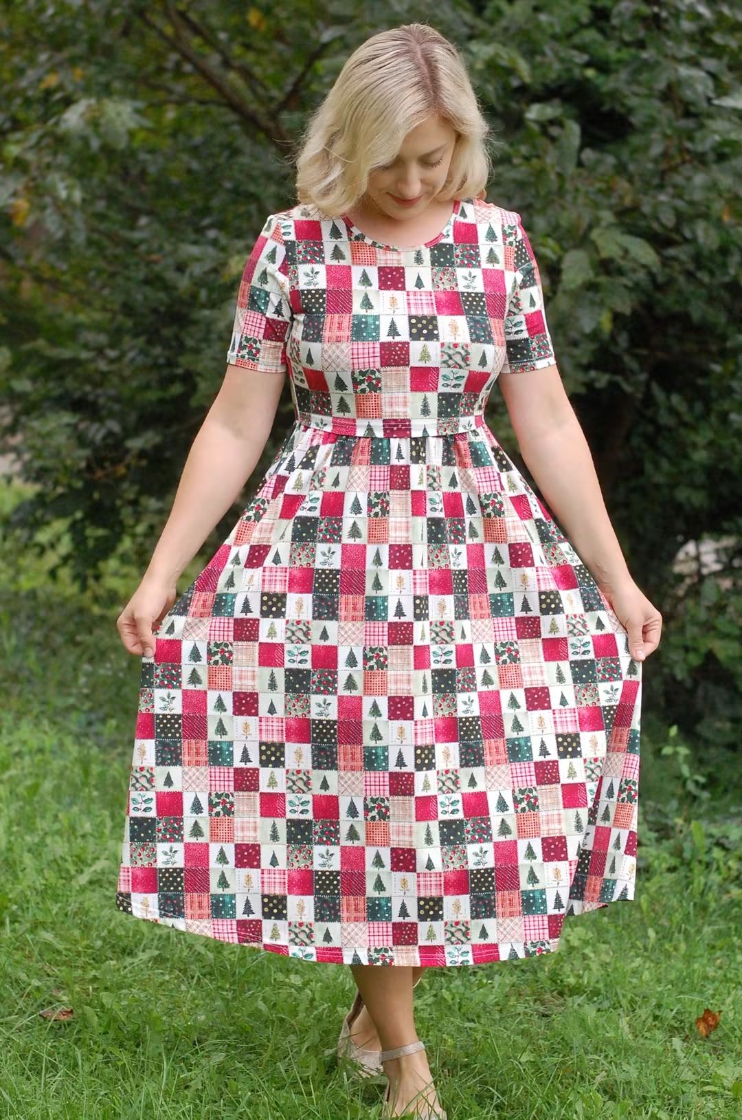 Pre-Order "Holiday Cheer"  Cotton Midi Dress