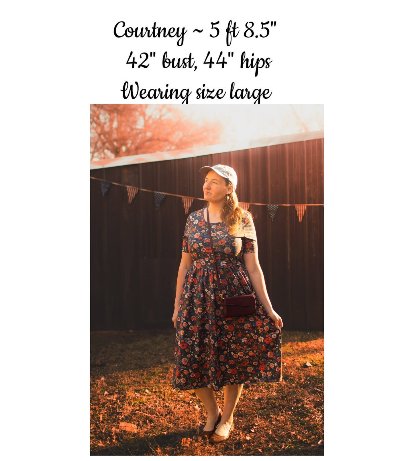 "Antique Floral" Prairie Style Nursing-Friendly Cotton Midi Dress with Natural Waist Bodice Nursing Friendly