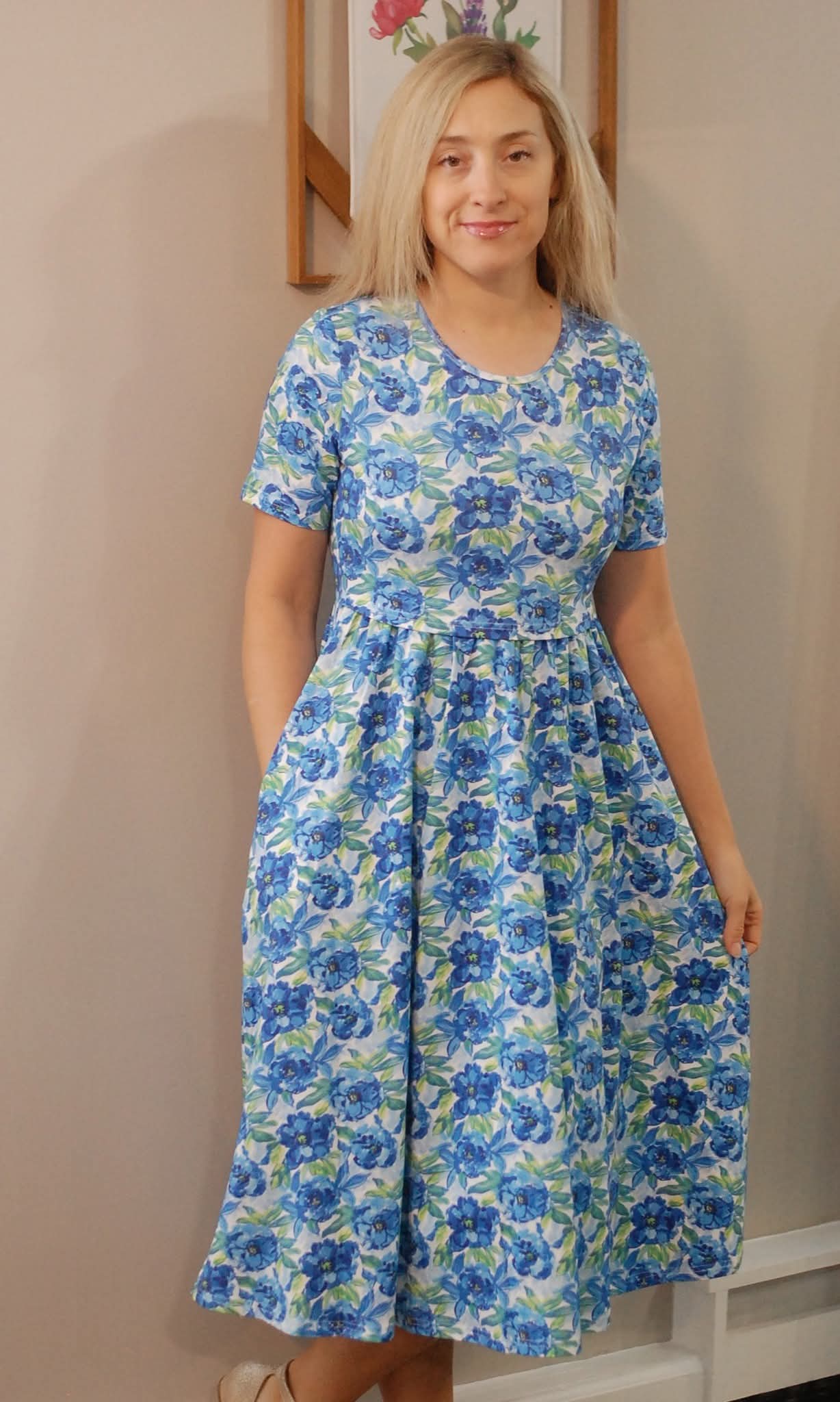 Pre-Order Cotton Watercolor Blooms Dress