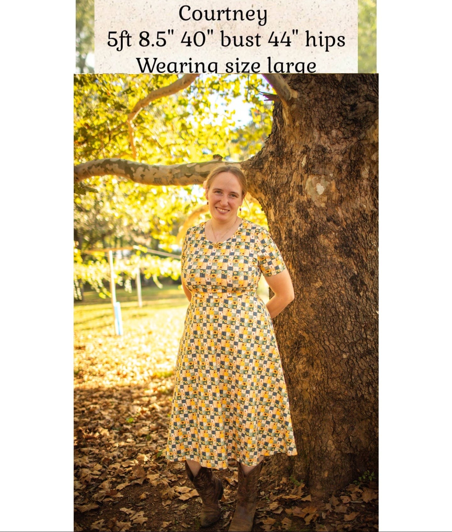 Cotton Sunflower Patchwork Nursing Friendly Twirl Dress