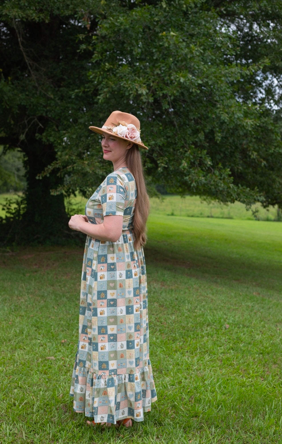 Pre-Order "Storybook Cottage"  Patchwork Cotton Maxi Dress