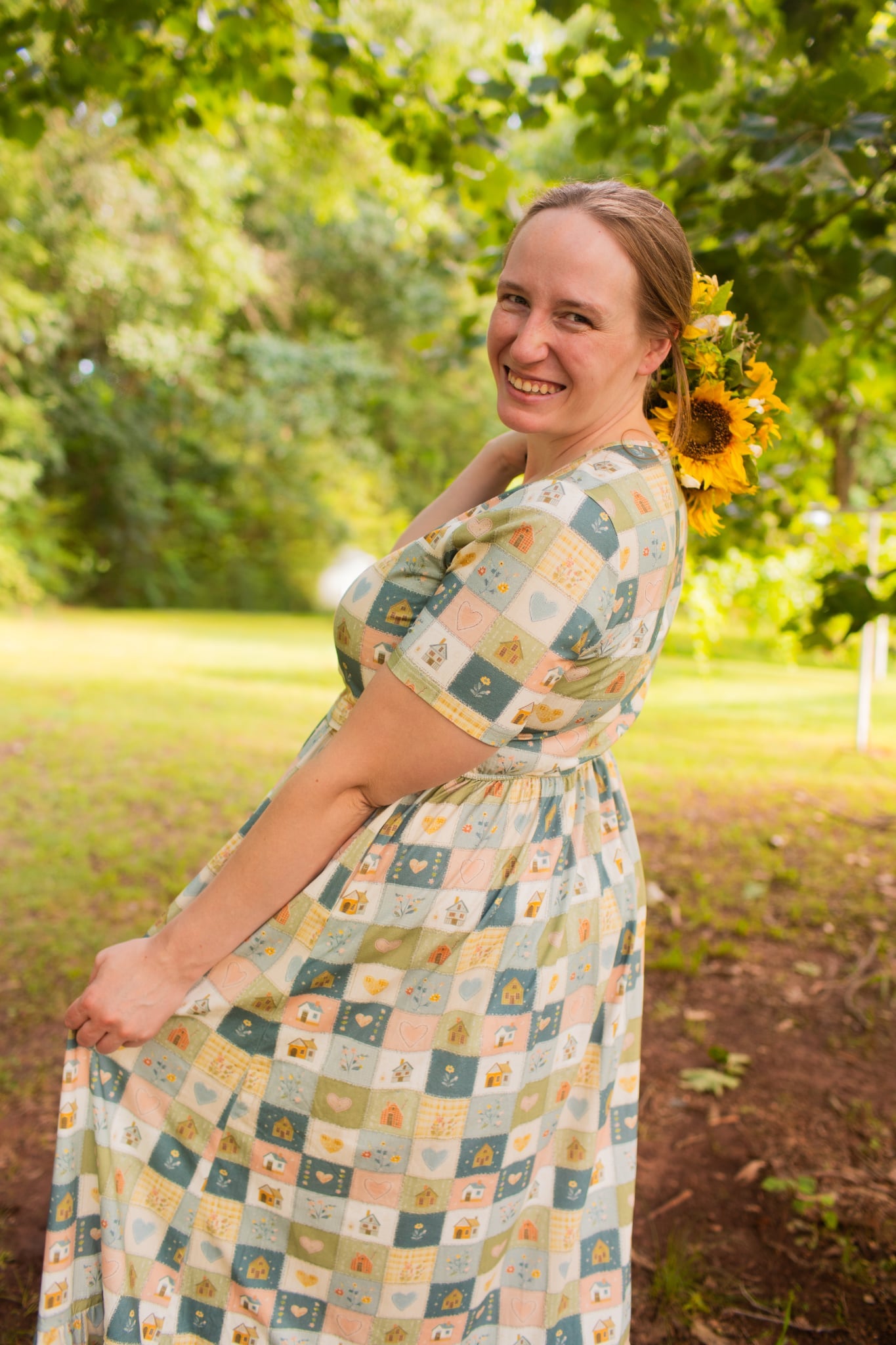 Pre-Order "Storybook Cottage"  Patchwork Cotton Maxi Dress