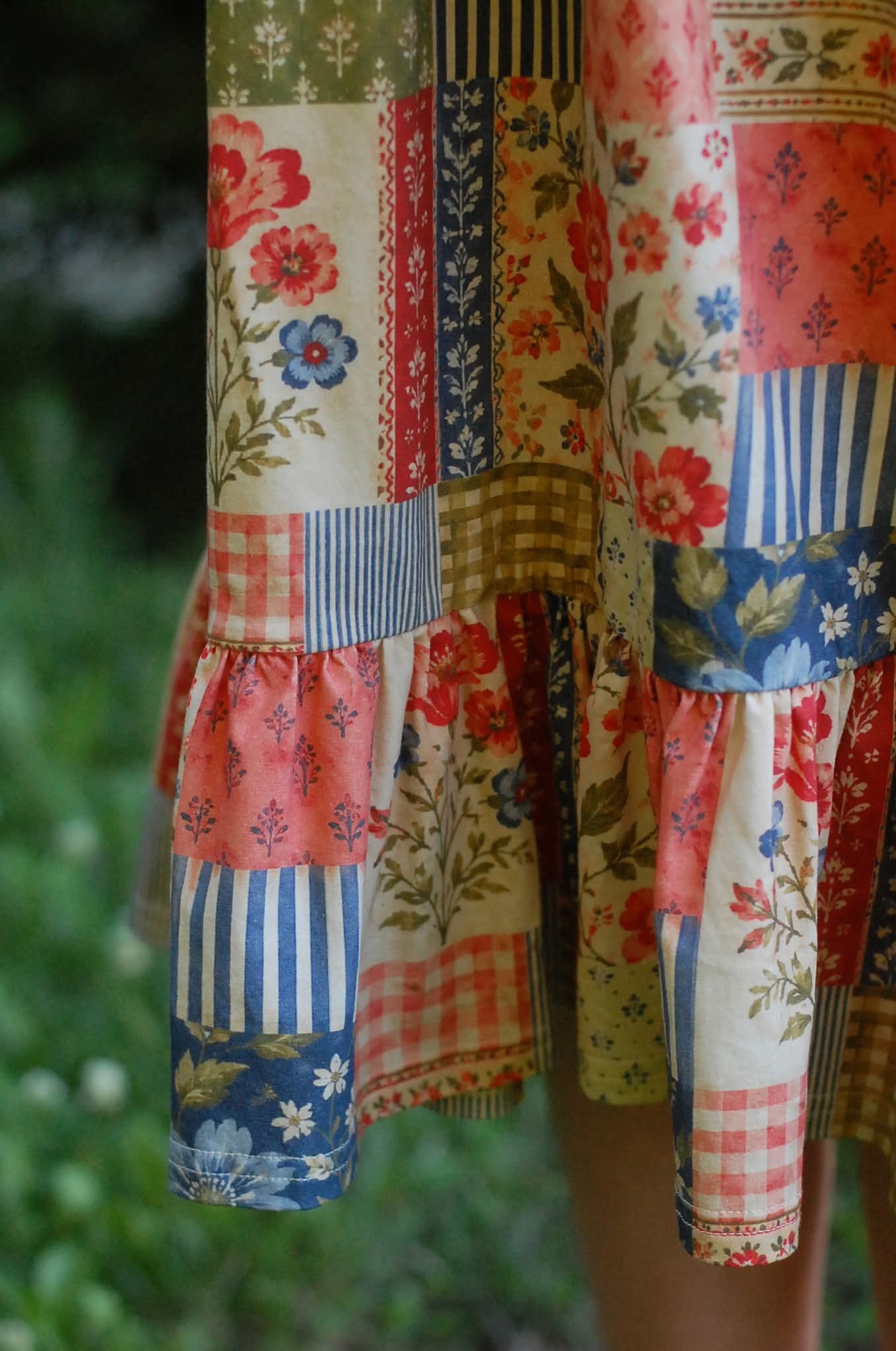 Pre-order Girls "Heritage Patchwork"  Cotton Tiered Dress