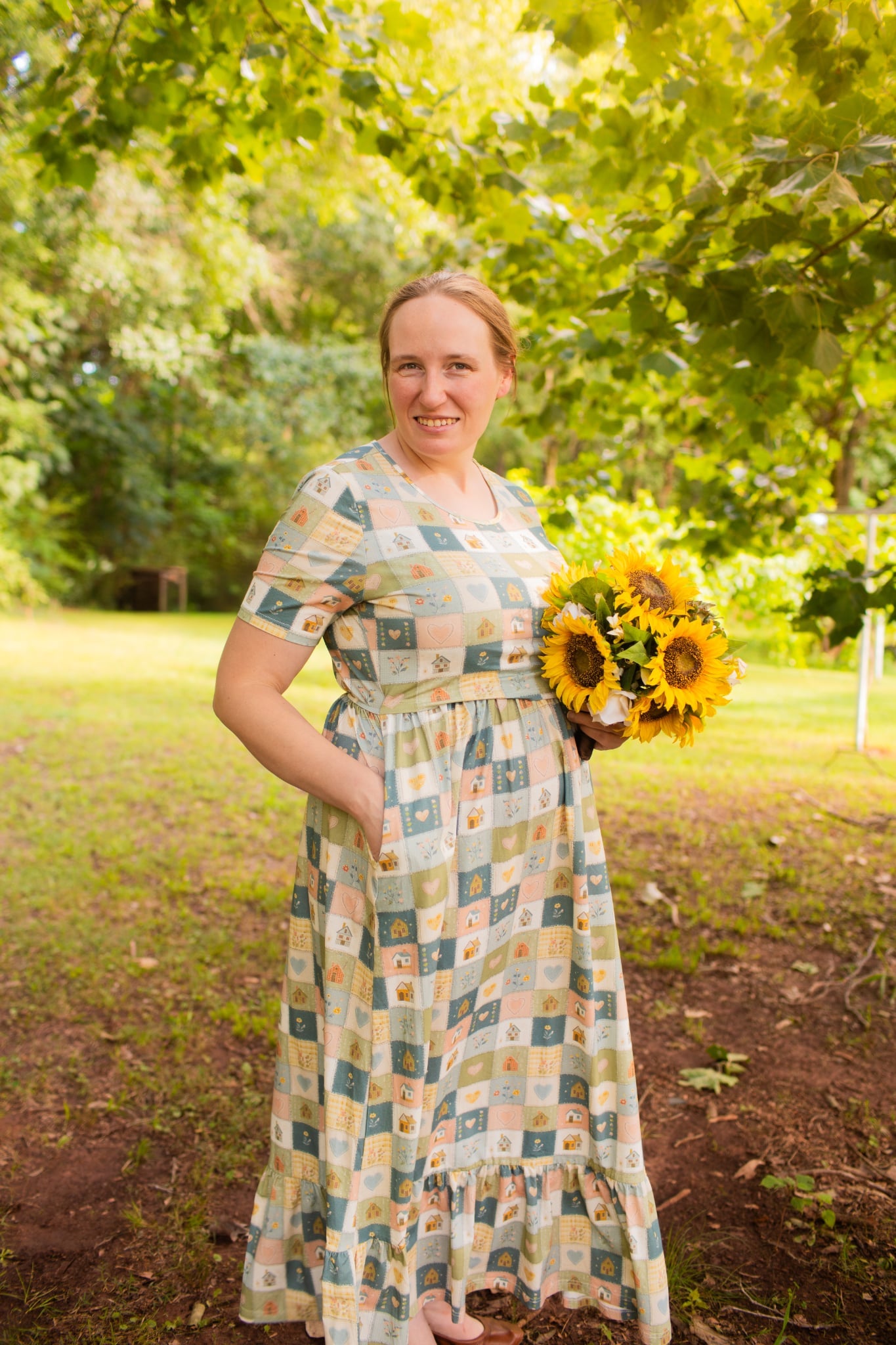 Pre-Order "Storybook Cottage"  Patchwork Cotton Maxi Dress