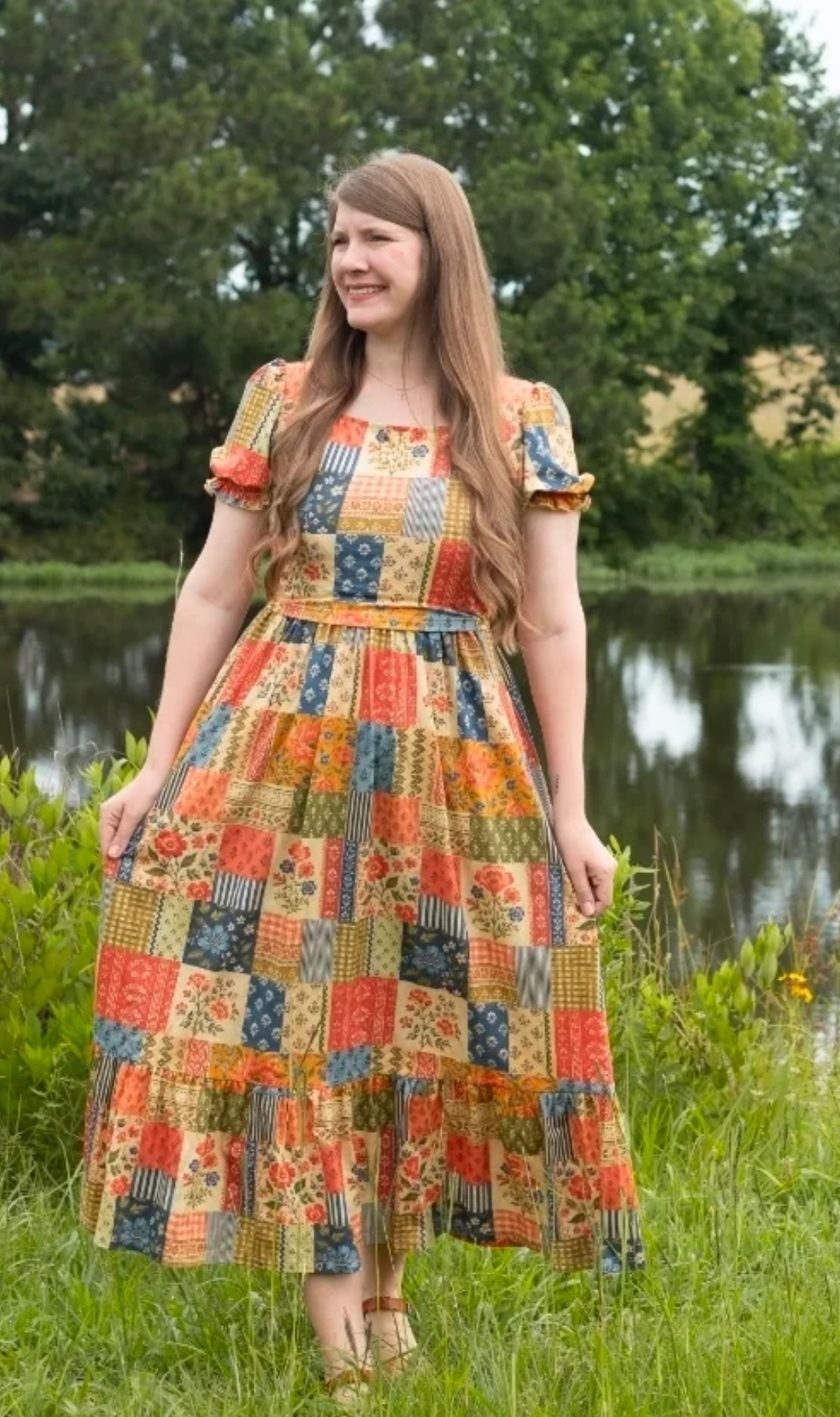 Pre-Order "Heritage Patchwork" Cotton 50-inch Dress