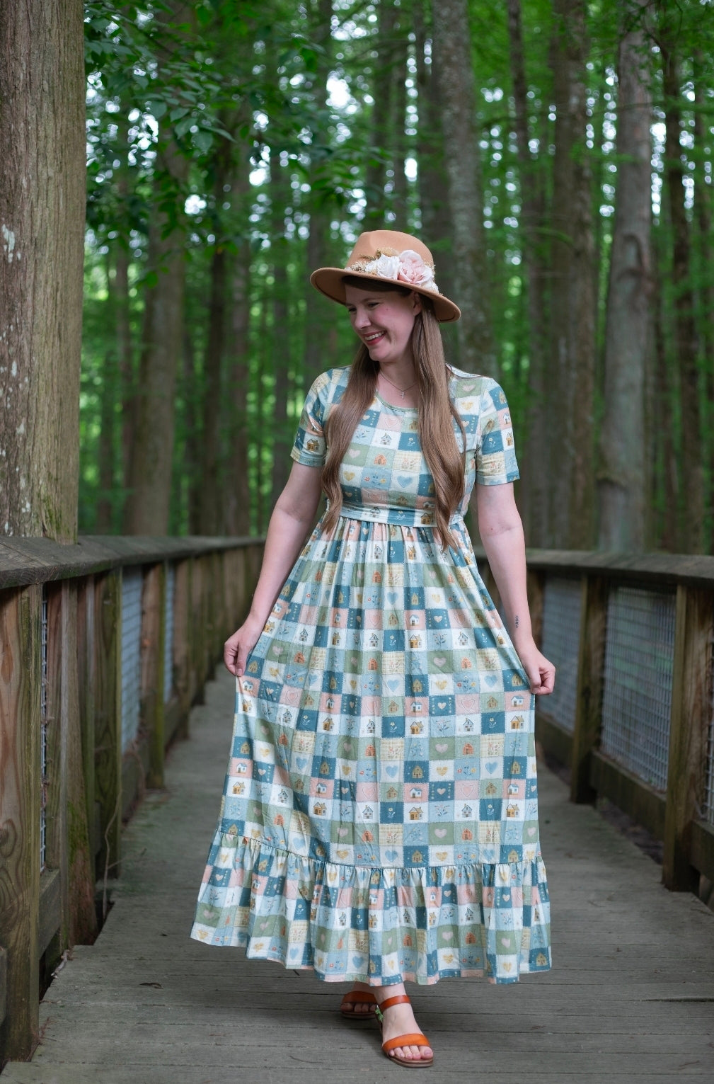 Pre-Order "Storybook Cottage"  Patchwork Cotton Maxi Dress