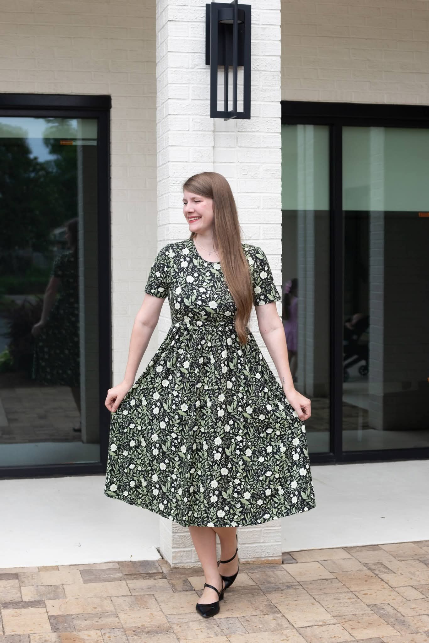 Pre-order "Blossoming Ivy" Cotton Homestead Midi Dress