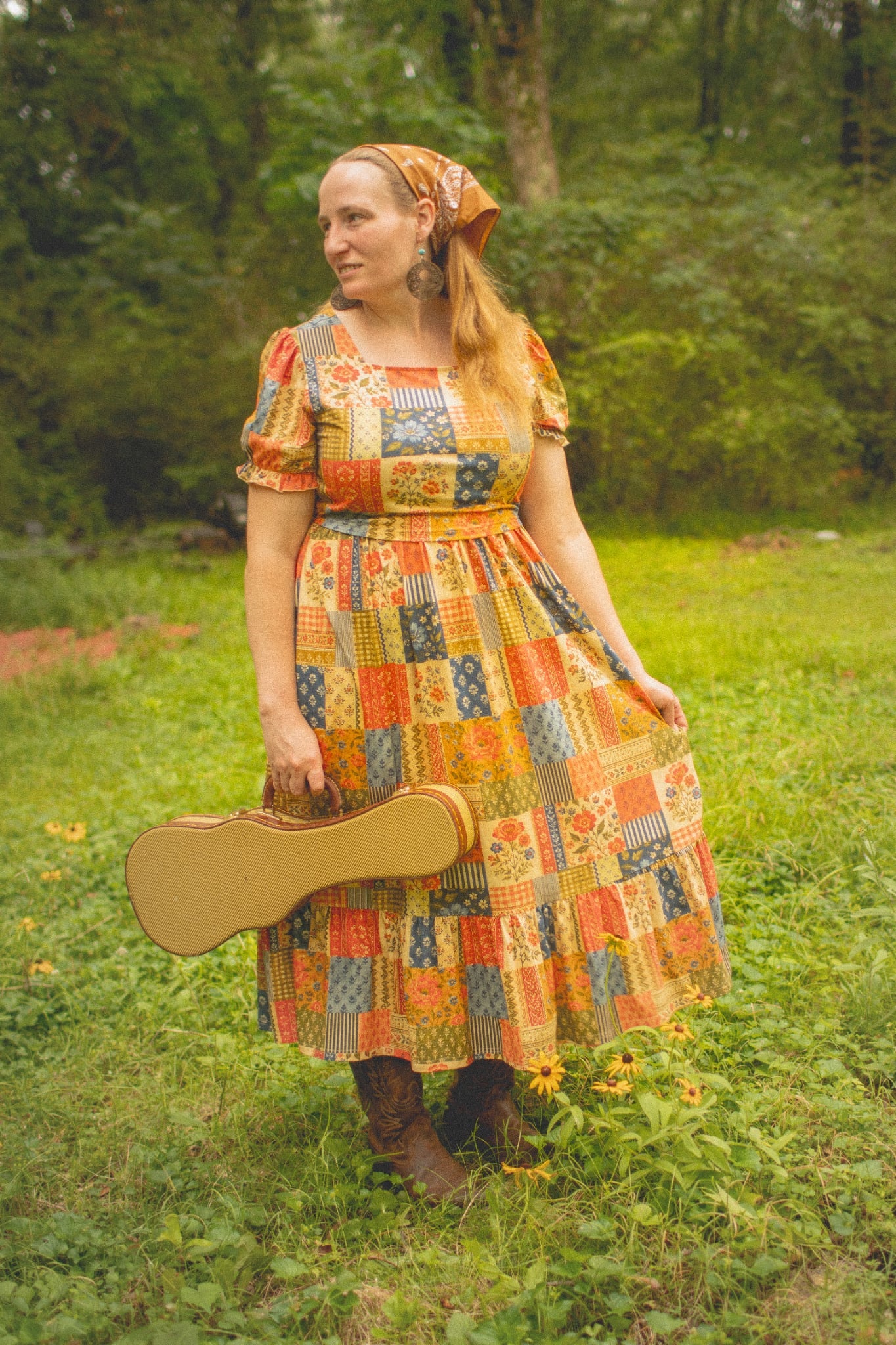 Pre-Order "Heritage Patchwork"  Cotton 50-inch Dress