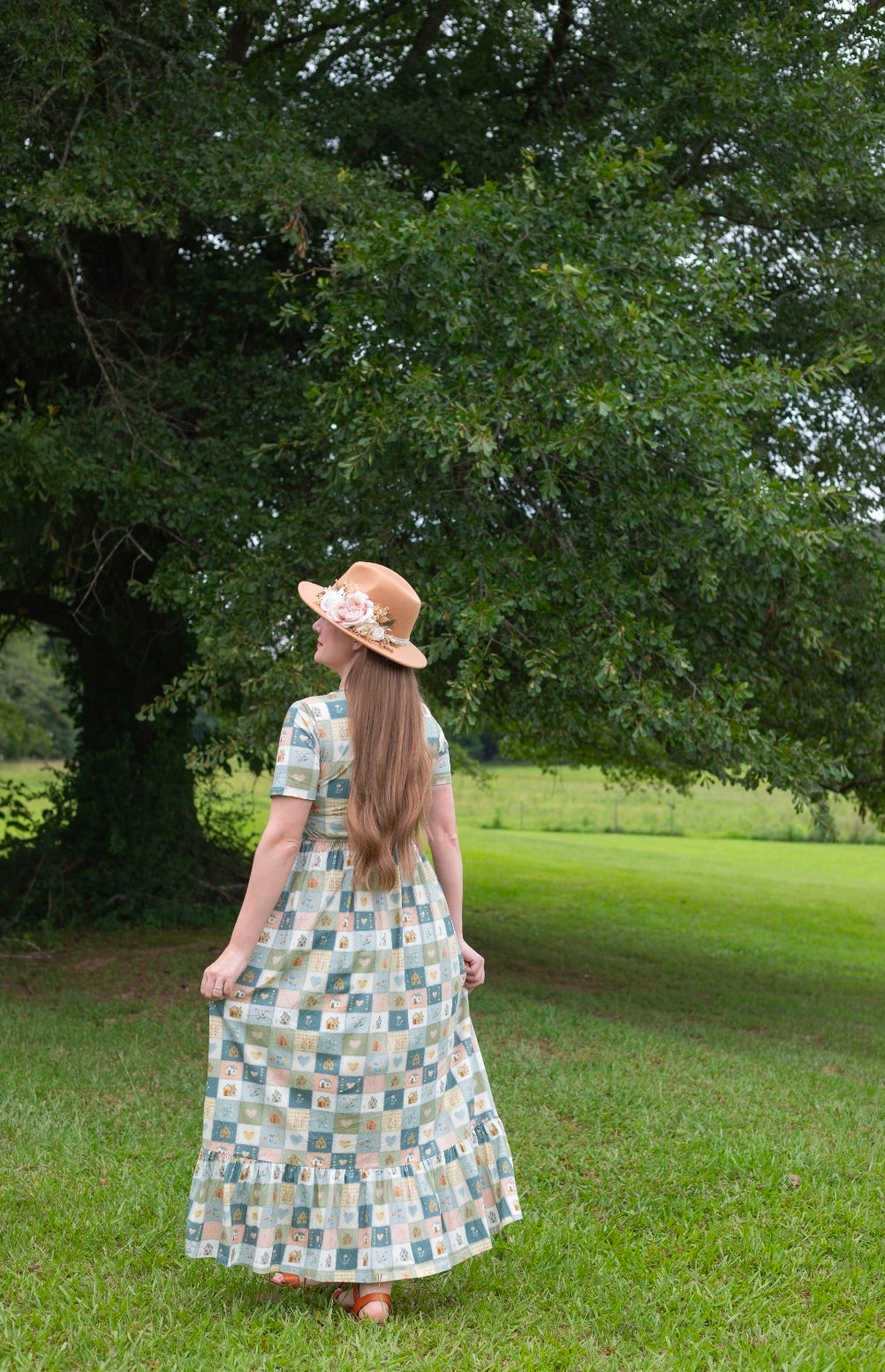 Pre-Order "Storybook Cottage"  Patchwork Cotton Maxi Dress