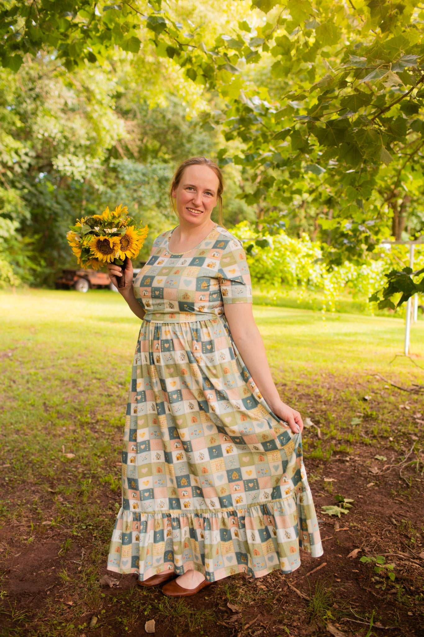 Pre-Order "Storybook Cottage"  Patchwork Cotton Maxi Dress