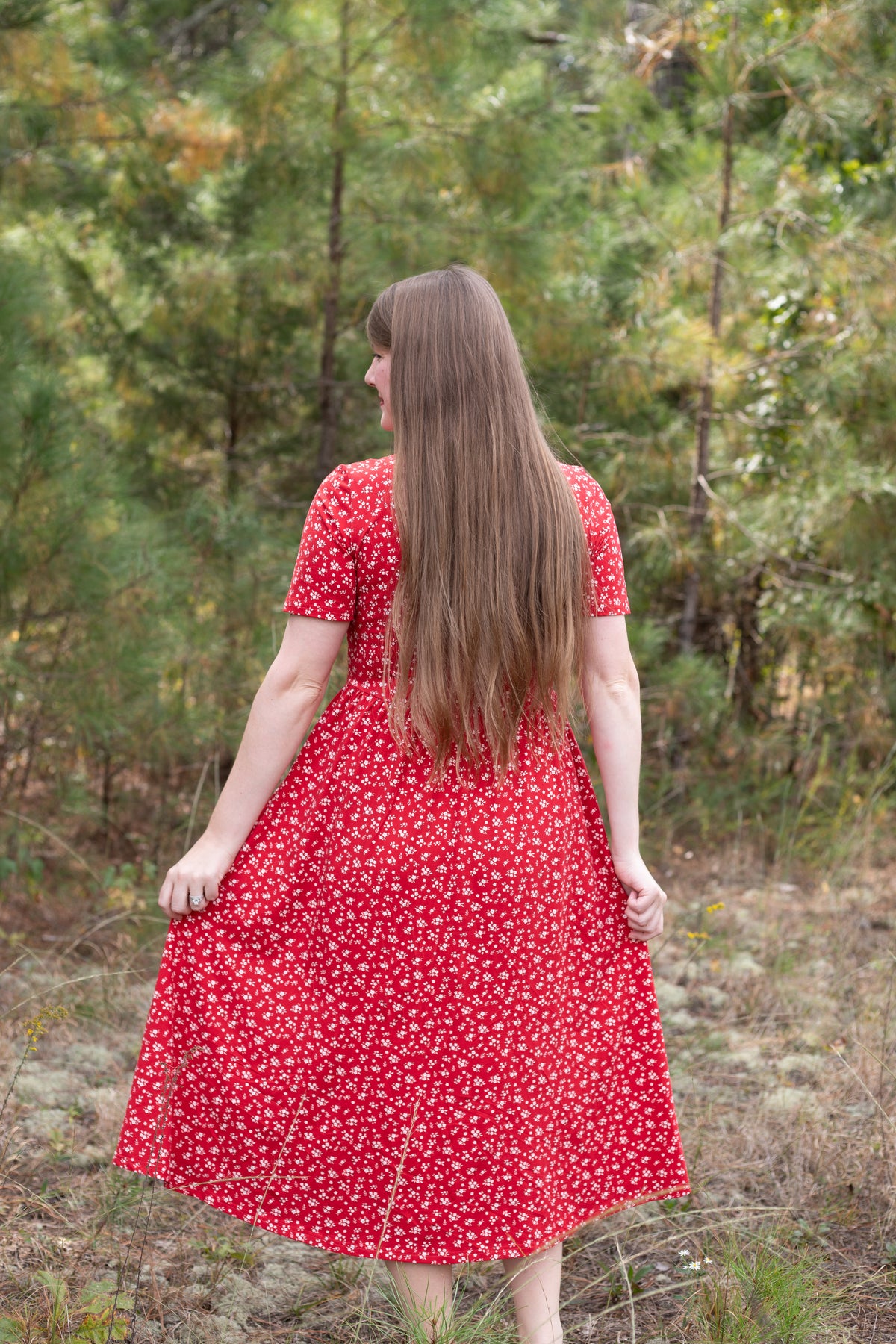 Pre-Order "Ruby"  Cotton Midi Dress