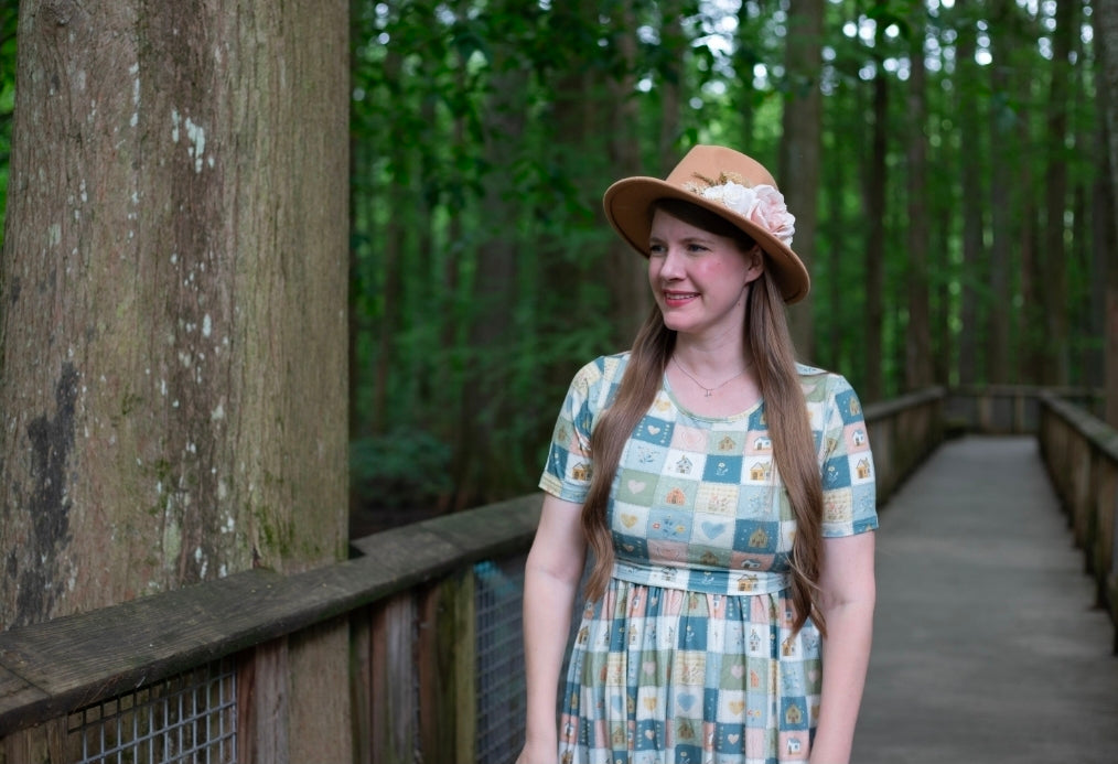 Pre-Order "Storybook Cottage"  Patchwork Cotton Maxi Dress
