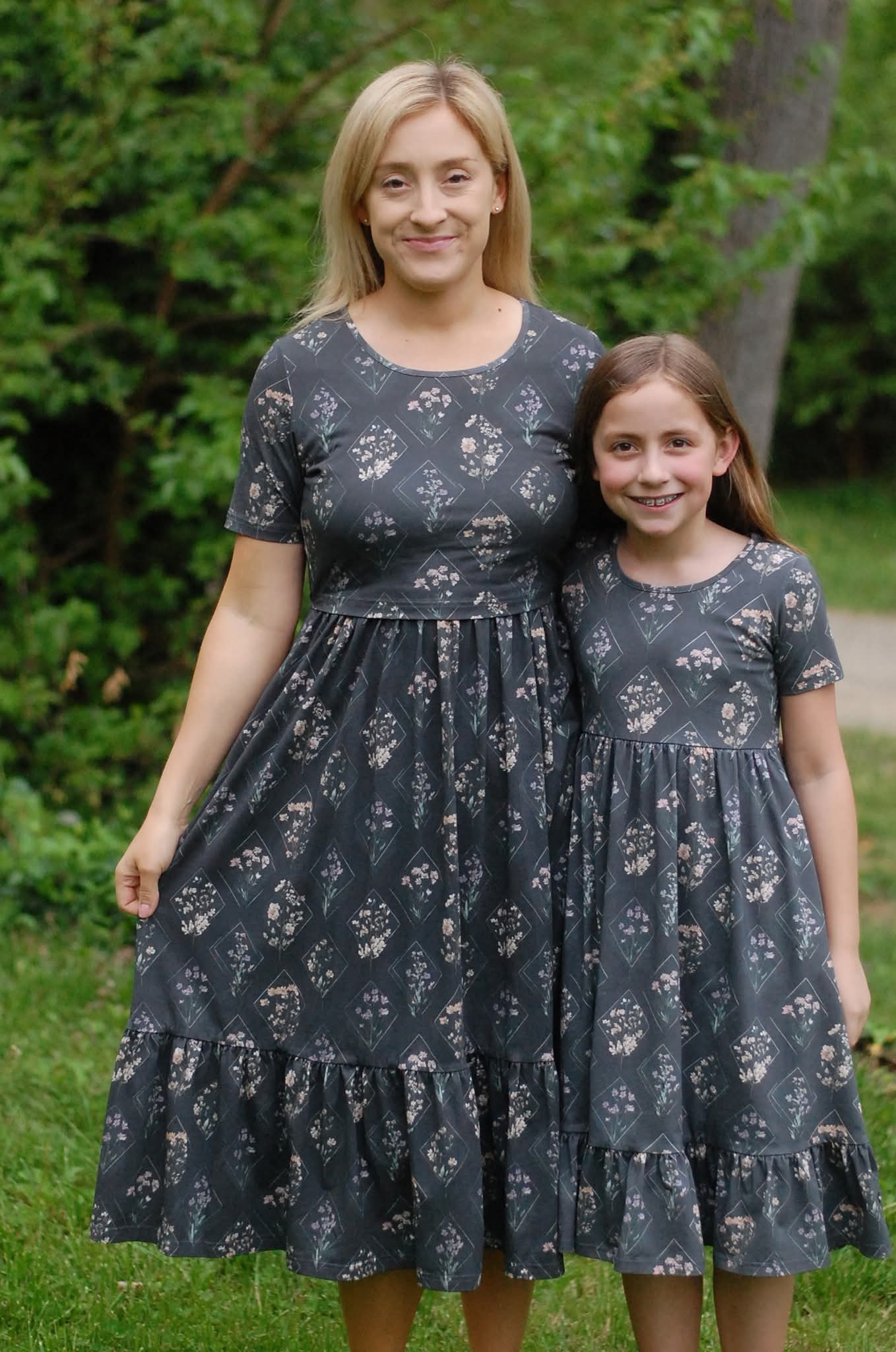 Girls Moonlit Meadow Cotton Tiered Dress