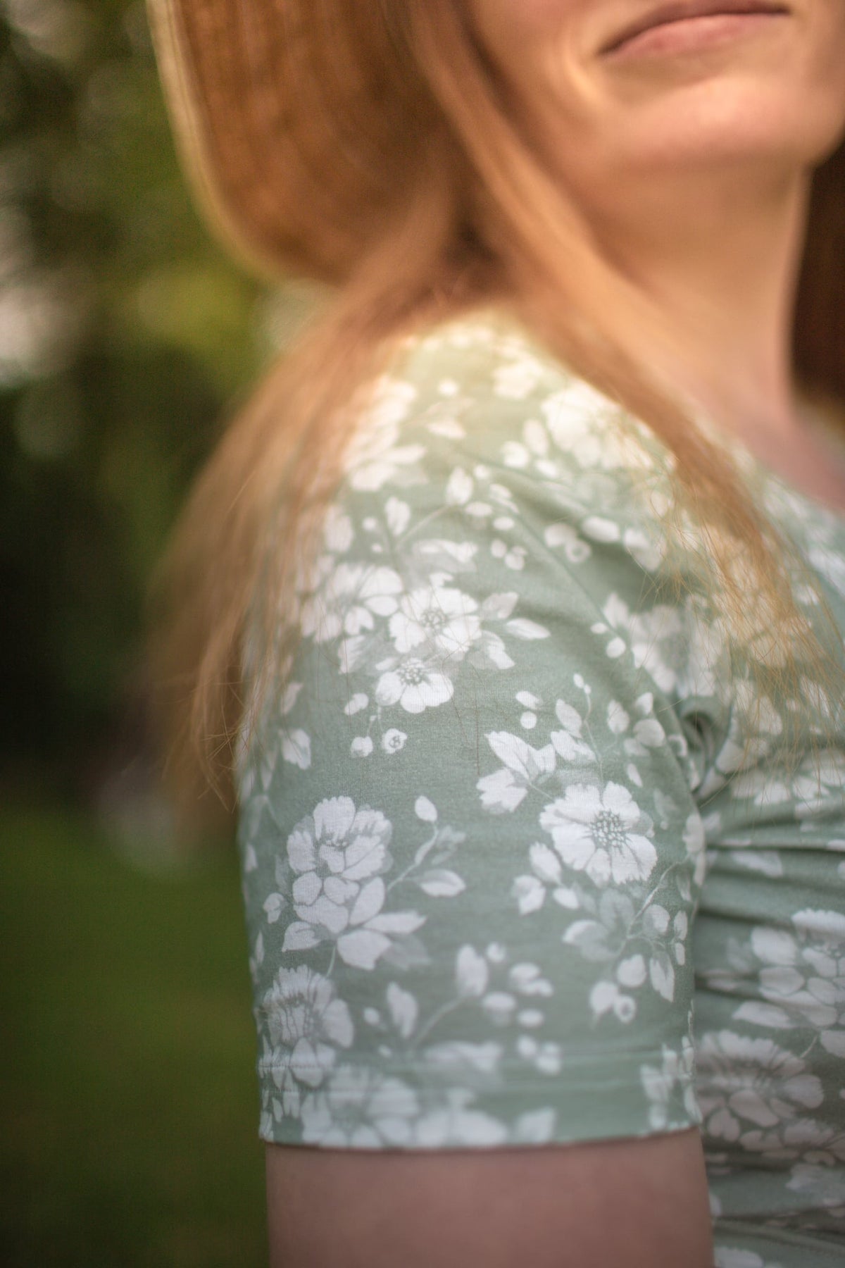 Sage Blossom Cotton Twirl Dress