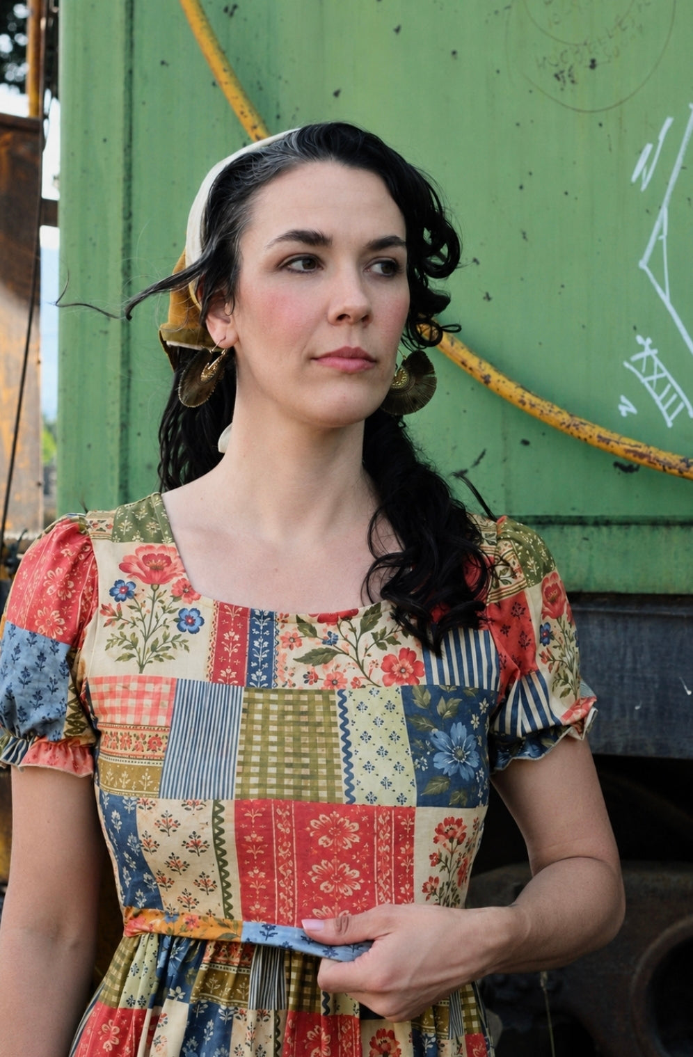 Pre-Order "Heritage Patchwork"  Cotton 50-inch Dress