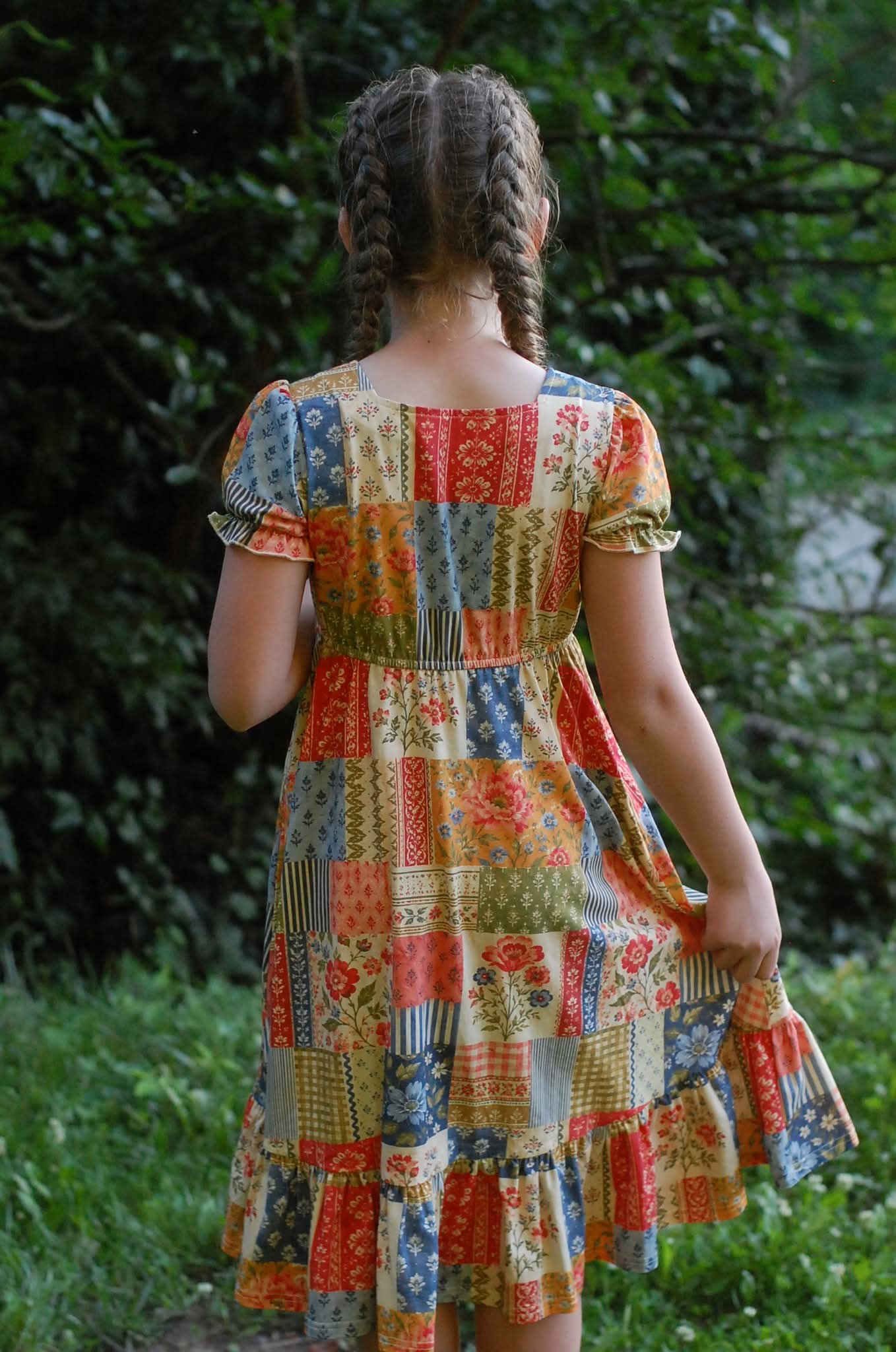 Pre-order Girls "Heritage Patchwork"  Cotton Tiered Dress