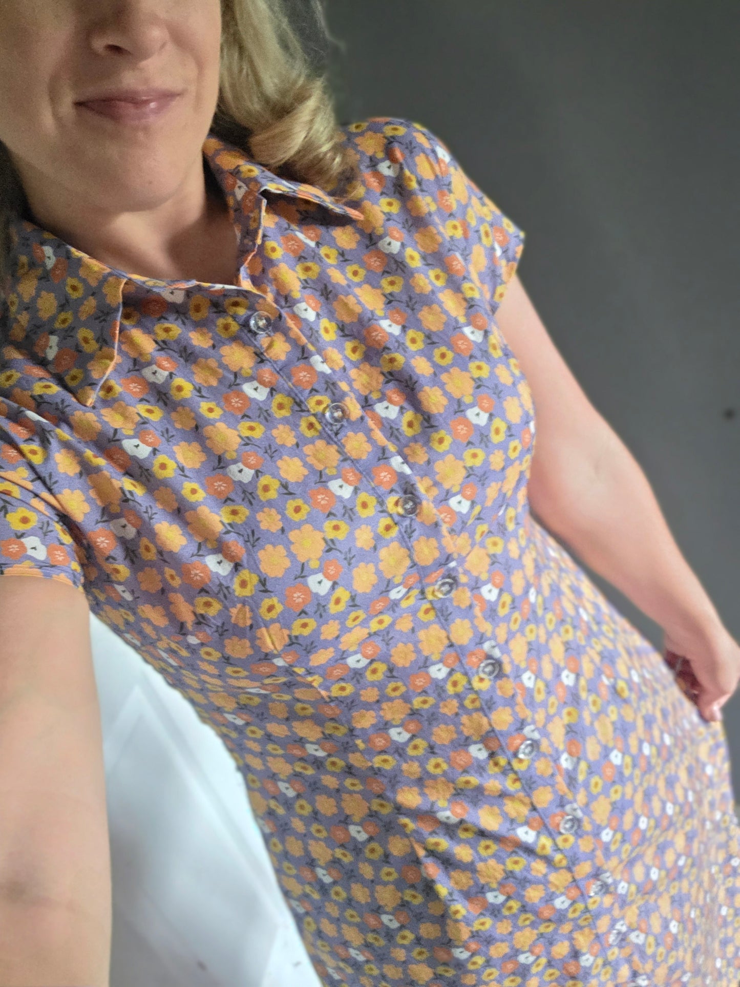 Pre-Order 100% Cotton Floral Dress with Buttons