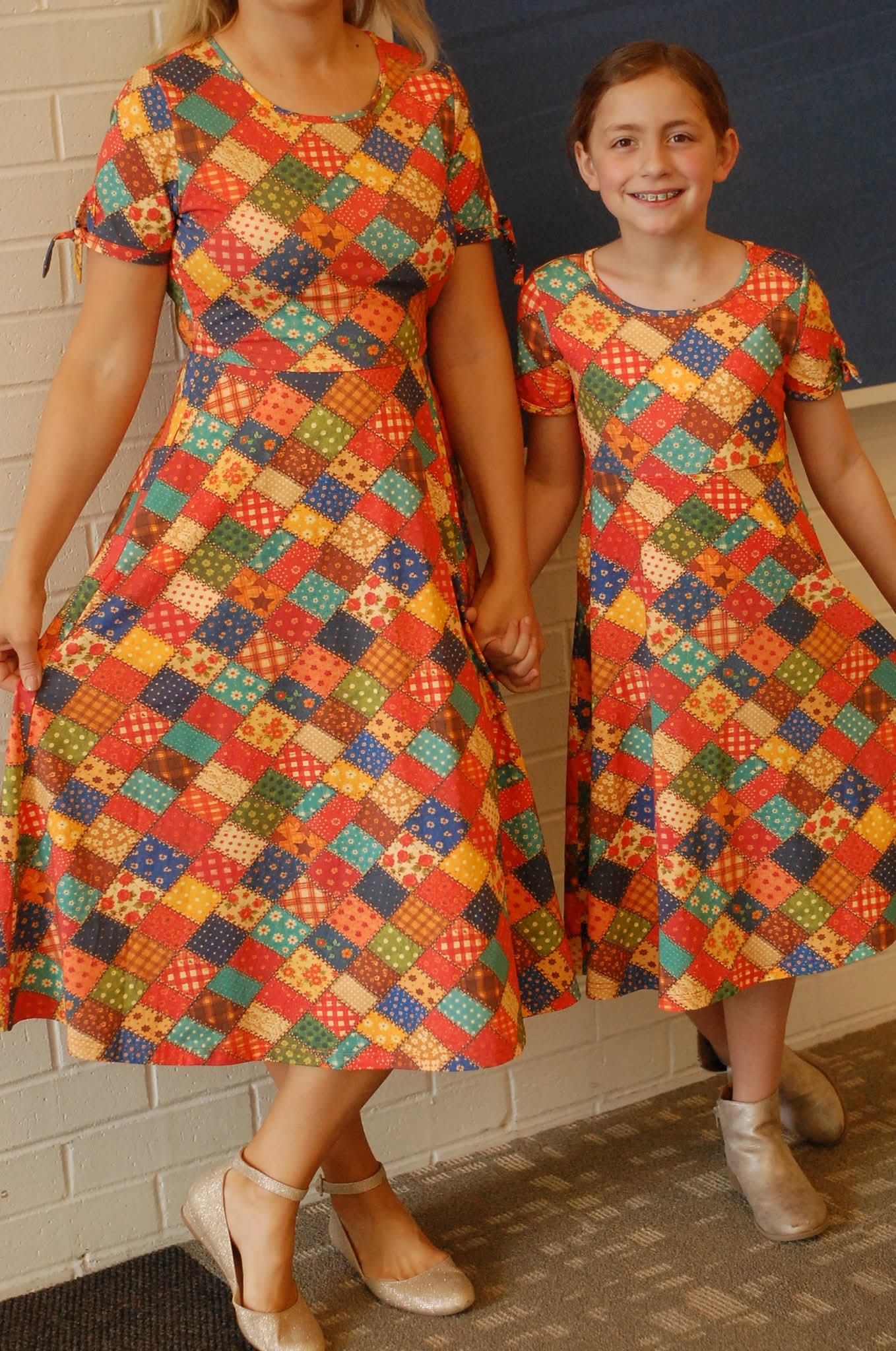 June Pre-Order Girls Country Charm Patchwork Twirl Cotton Dress