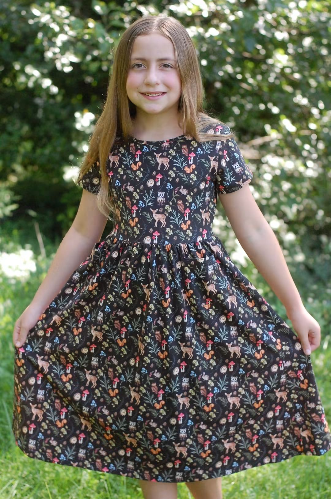 Pre-order Girls Forest Friends Cotton Dress