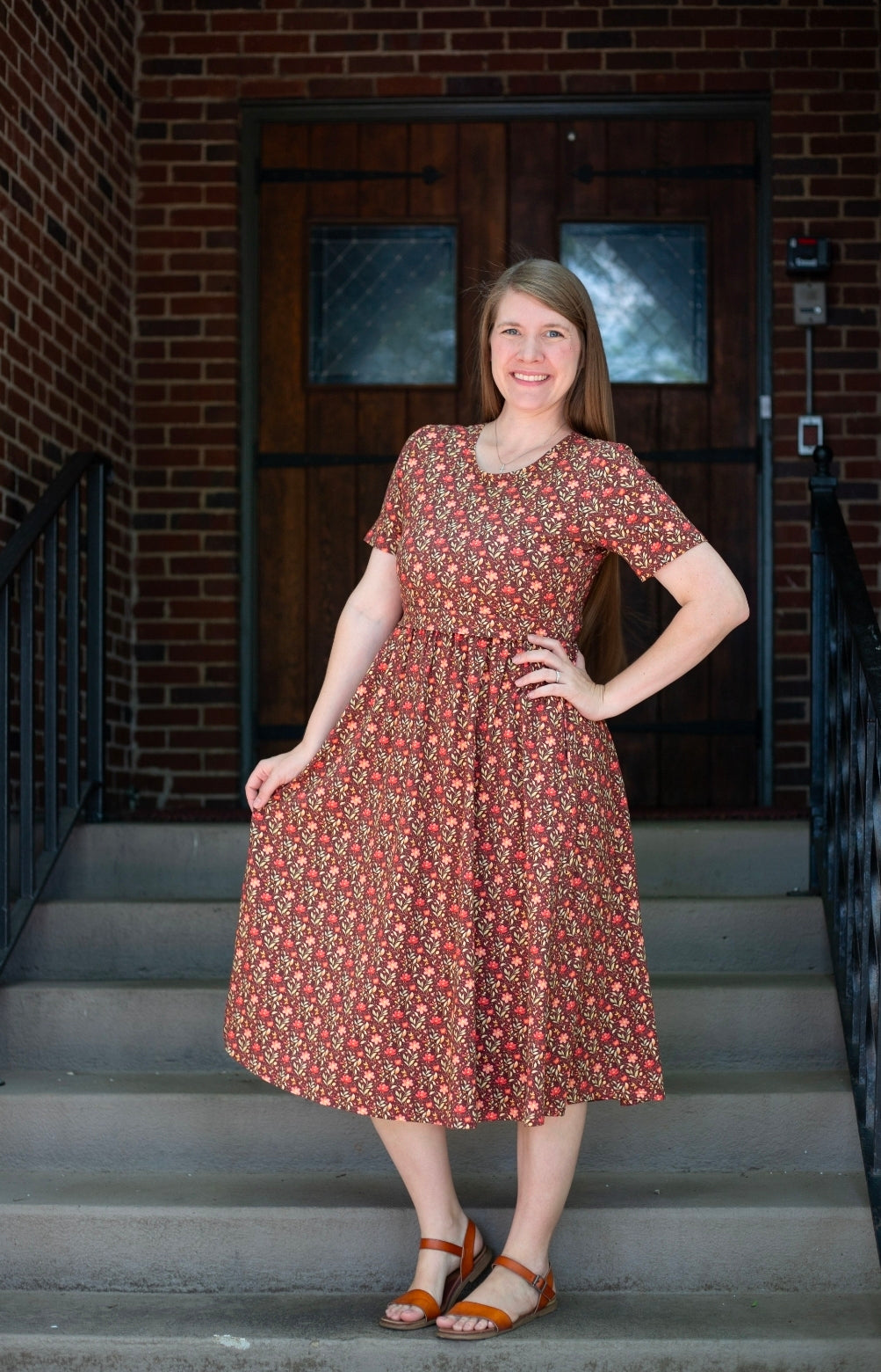 Pre-order "Daisy Blossoms"  Cotton Homestead Midi Dress