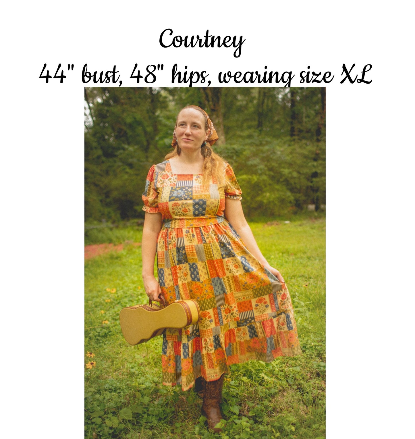 Pre-Order "Heritage Patchwork"  Cotton 50-inch Dress