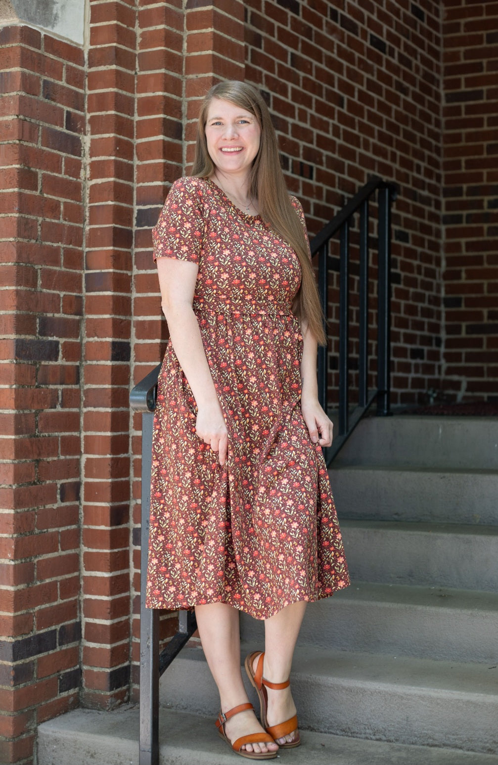 Pre-order "Daisy Blossoms"  Cotton Homestead Midi Dress