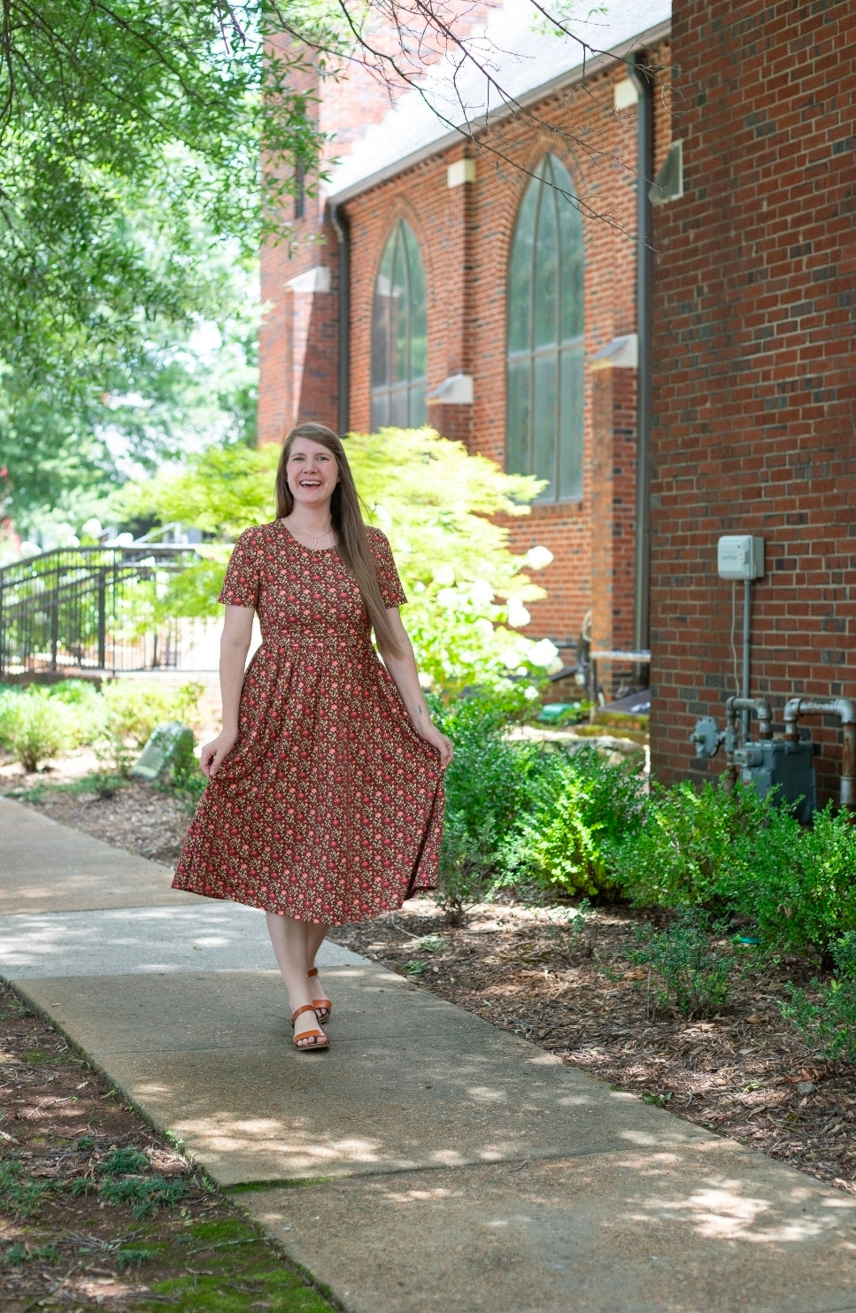 Pre-order "Daisy Blossoms"  Cotton Homestead Midi Dress