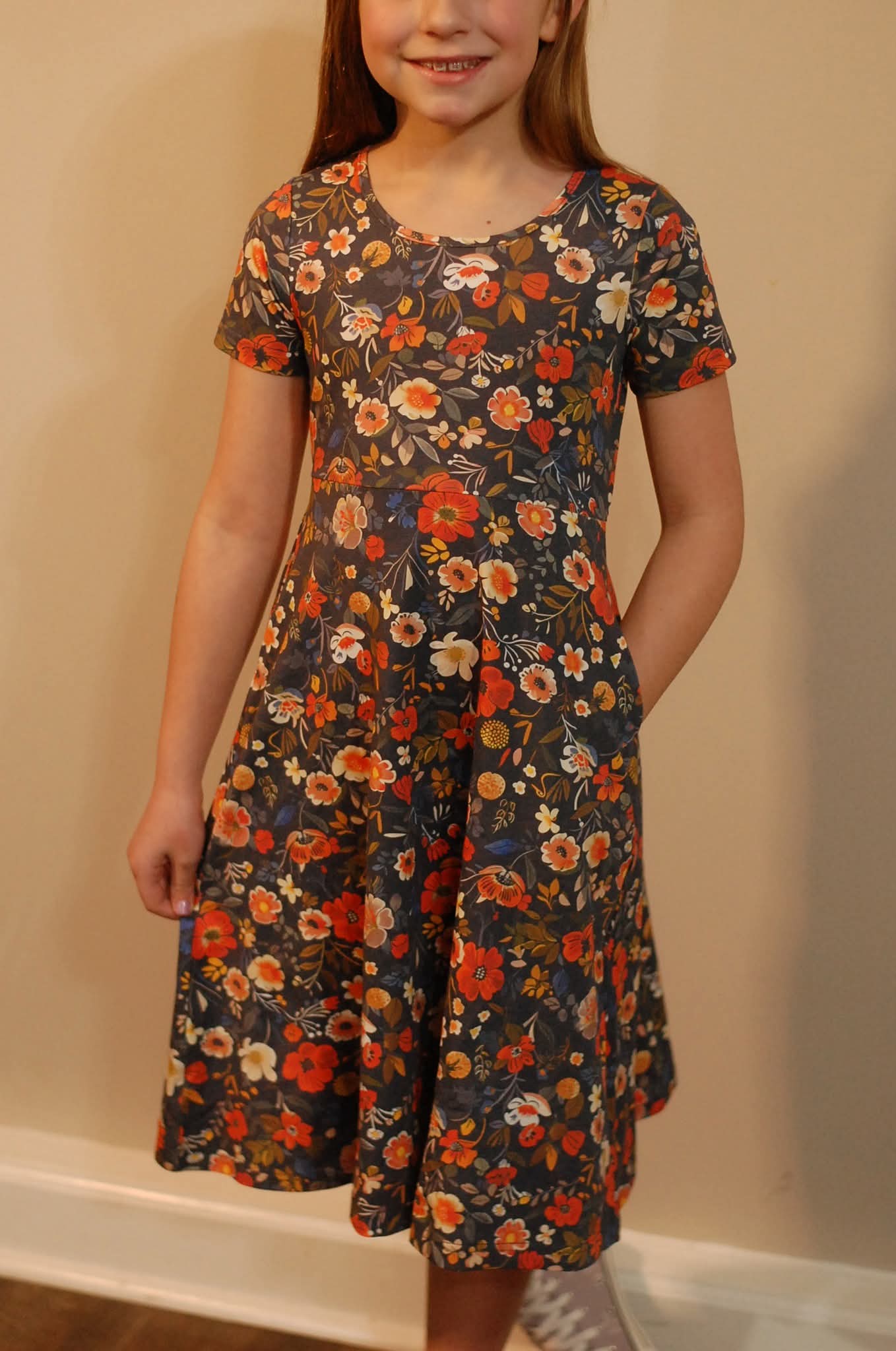 Girls Antique Twirl Cotton Dress
