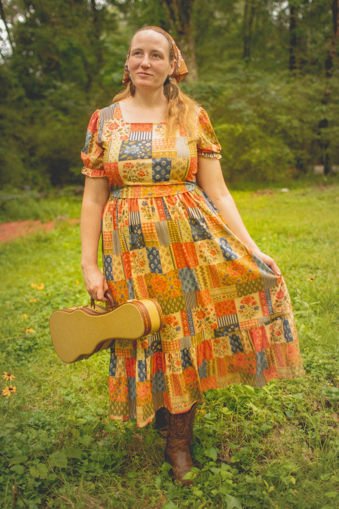 Pre-Order "Heritage Patchwork"  Cotton 50-inch Dress