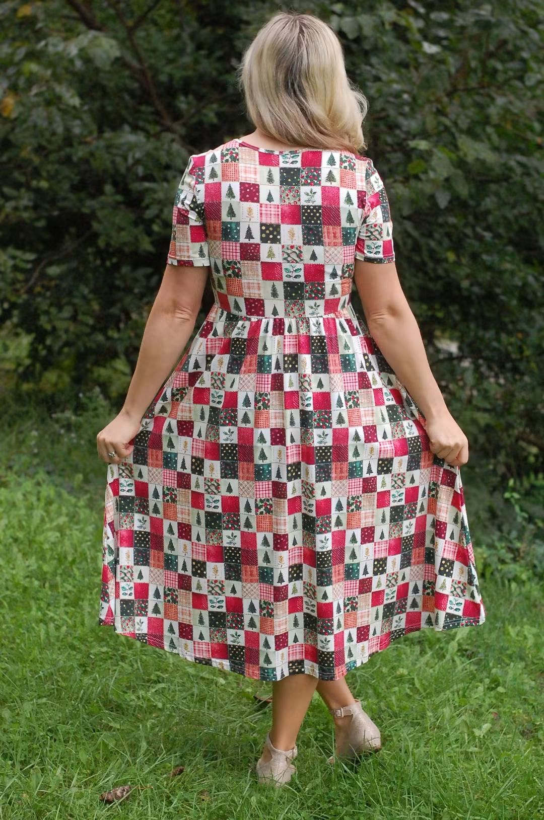 Pre-Order "Holiday Cheer"  Cotton Midi Dress