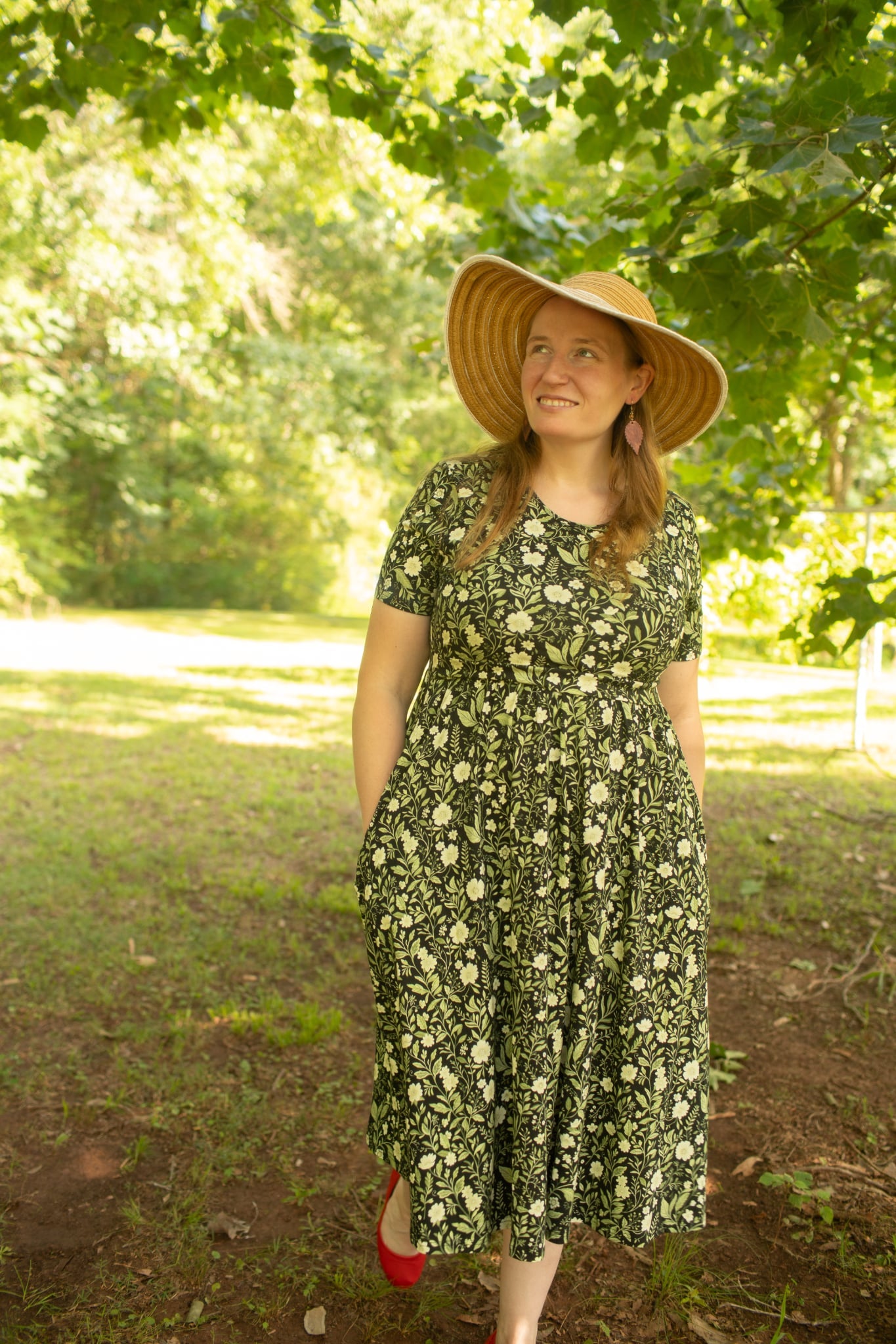 Pre-order "Blossoming Ivy" Cotton Homestead Midi Dress