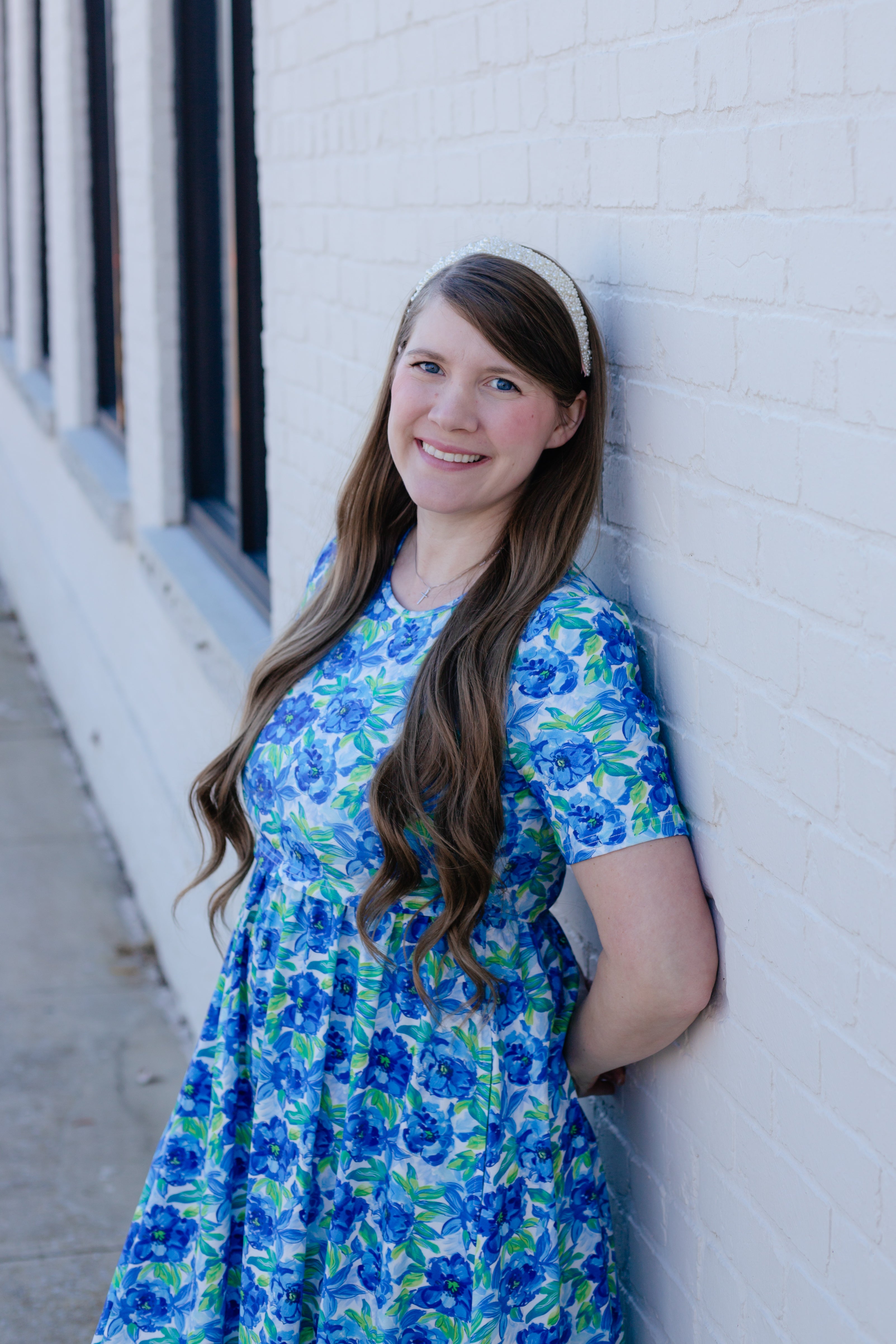 Watercolor Blooms Cotton Dress