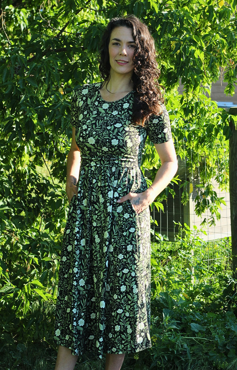Pre-order "Blossoming Ivy" Cotton Homestead Midi Dress