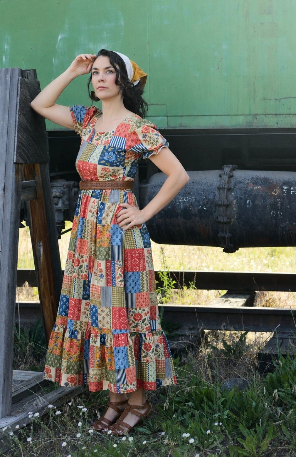 Pre-Order "Heritage Patchwork"  Cotton 50-inch Dress