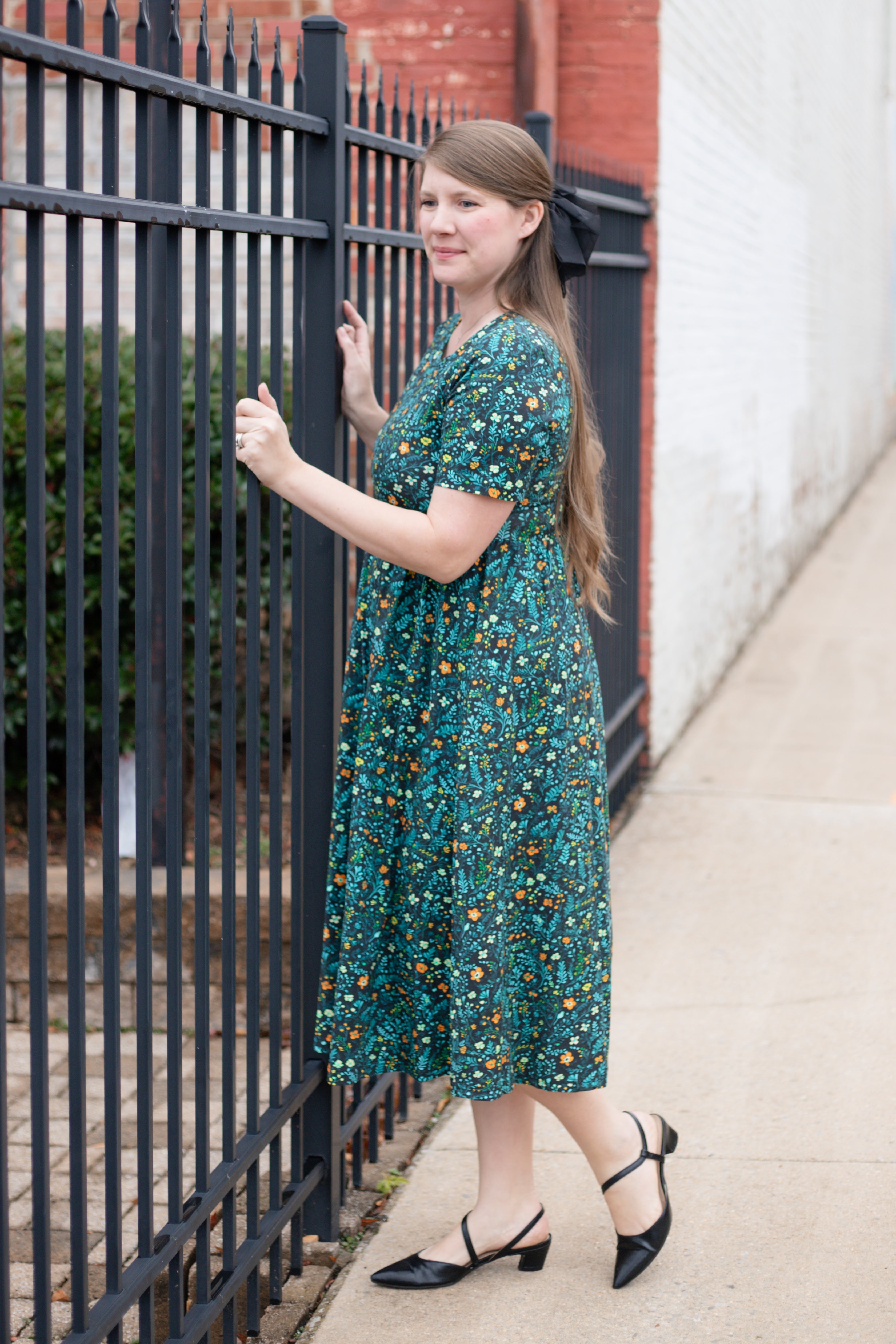 Cotton Fernwood Floral Homestead Nursing Friendly Dress