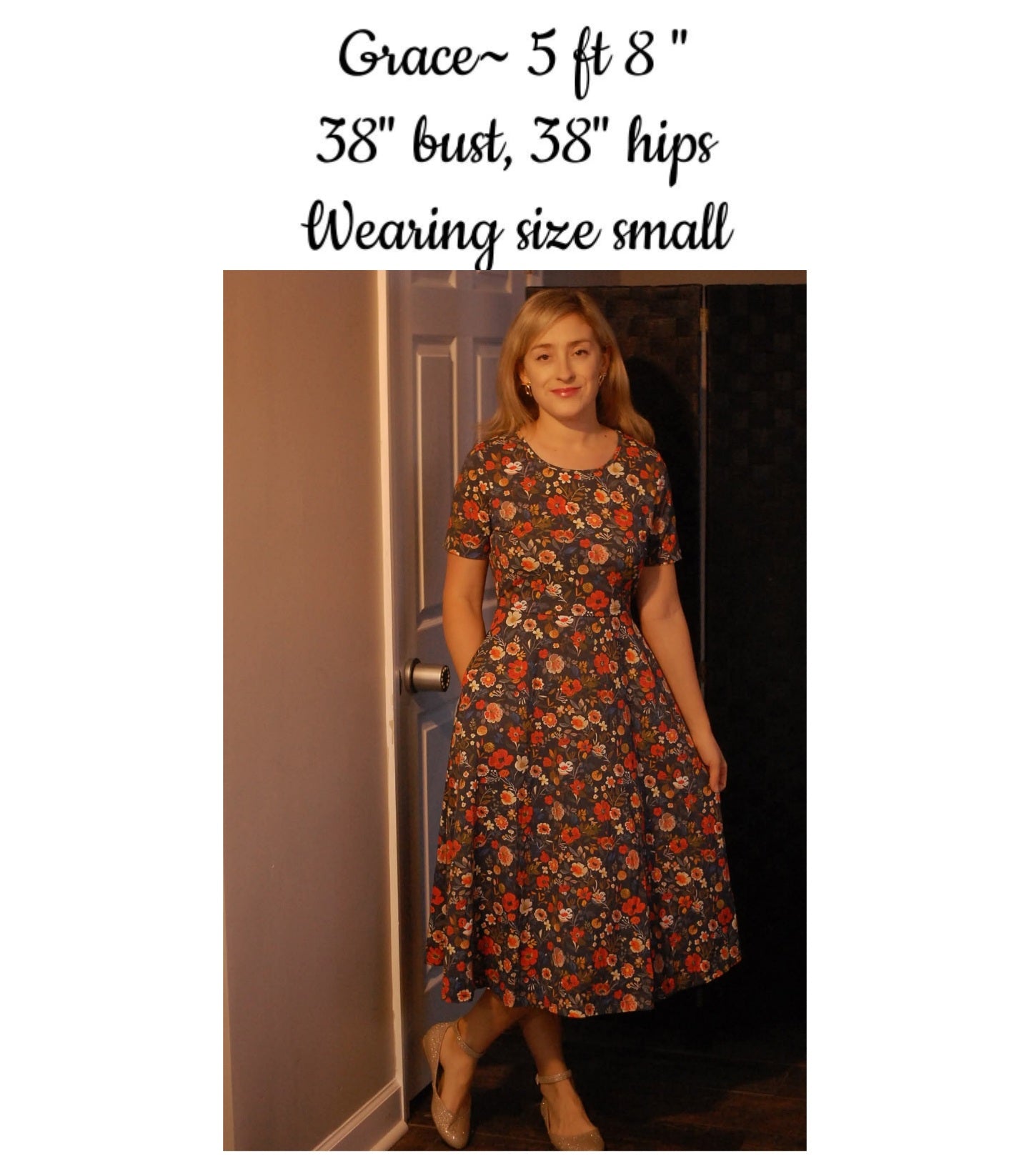 Antique Floral Cotton Twirl Dress Nursing Friendly