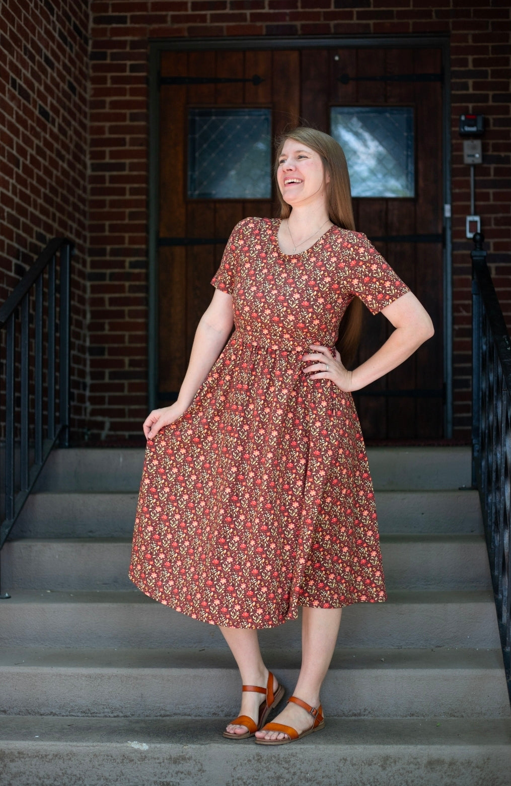Pre-order "Daisy Blossoms"  Cotton Homestead Midi Dress