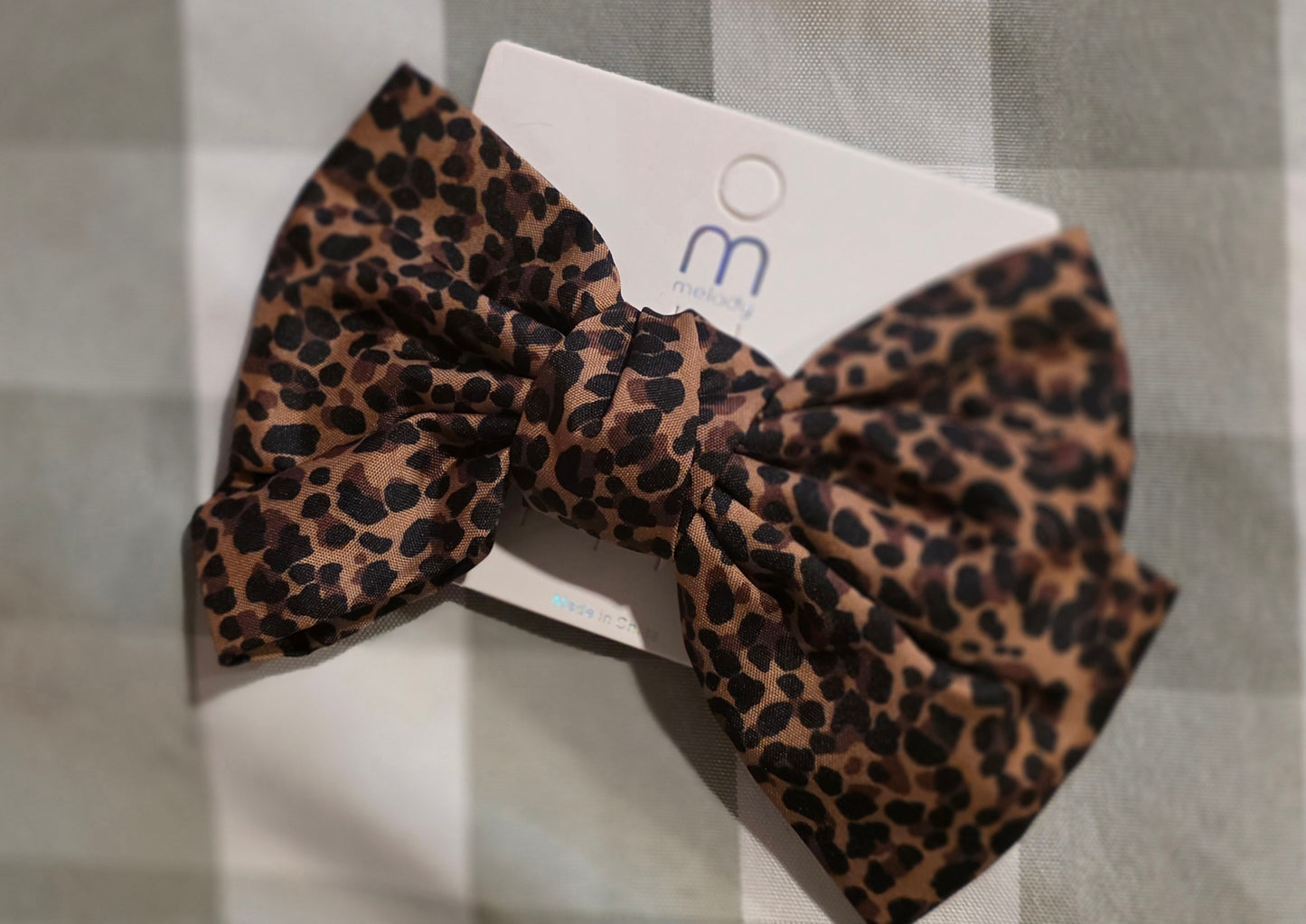 6" Leopard Print Hair Bow