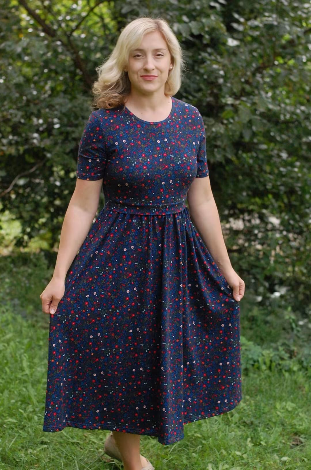 Pre-Order "Merry Meadows"  Cotton Midi Dress