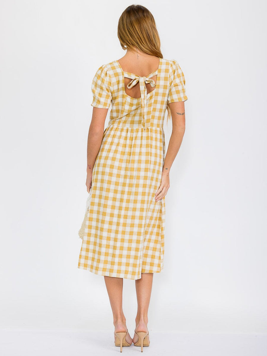 100% Cotton Gingham Dress Nursing Friendly